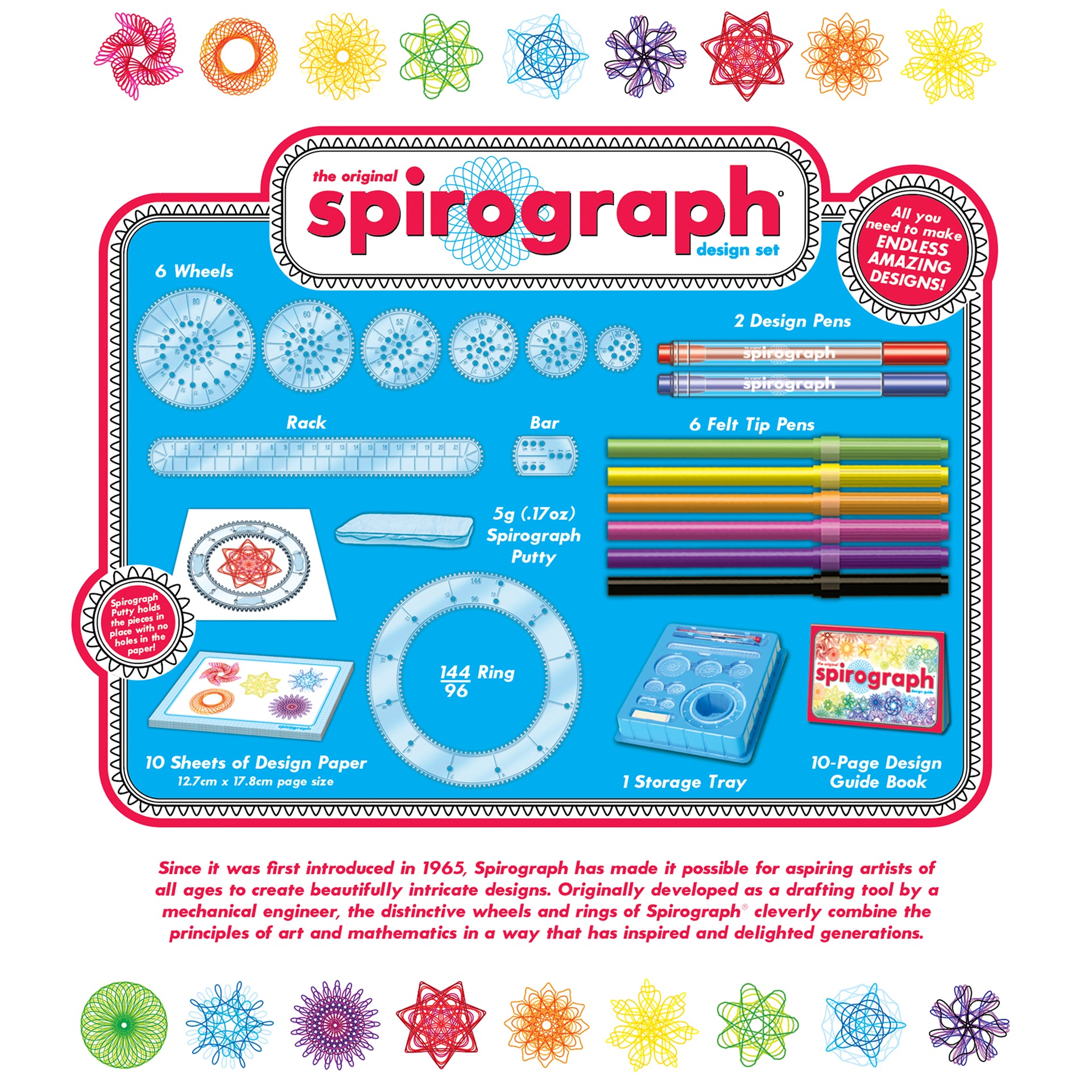 Set Creativ pentru Desen Spirograph Design, PMSP101/1006Z