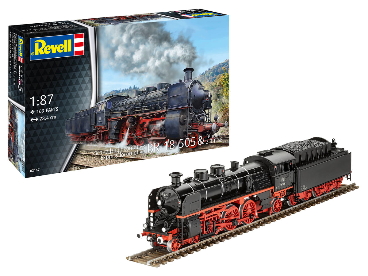 Macheta Revell Locomotiva Express Br 18 505 Cu Tender 2'3' T38- Kit Model Rev02167