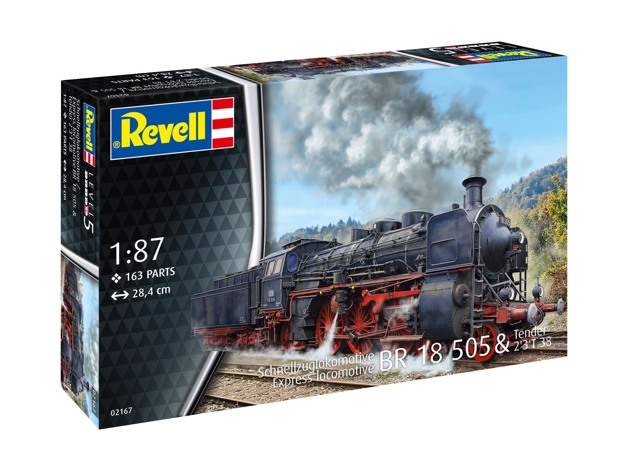 Macheta Revell Locomotiva Express Br 18 505 Cu Tender 2'3' T38- Kit Model Rev02167