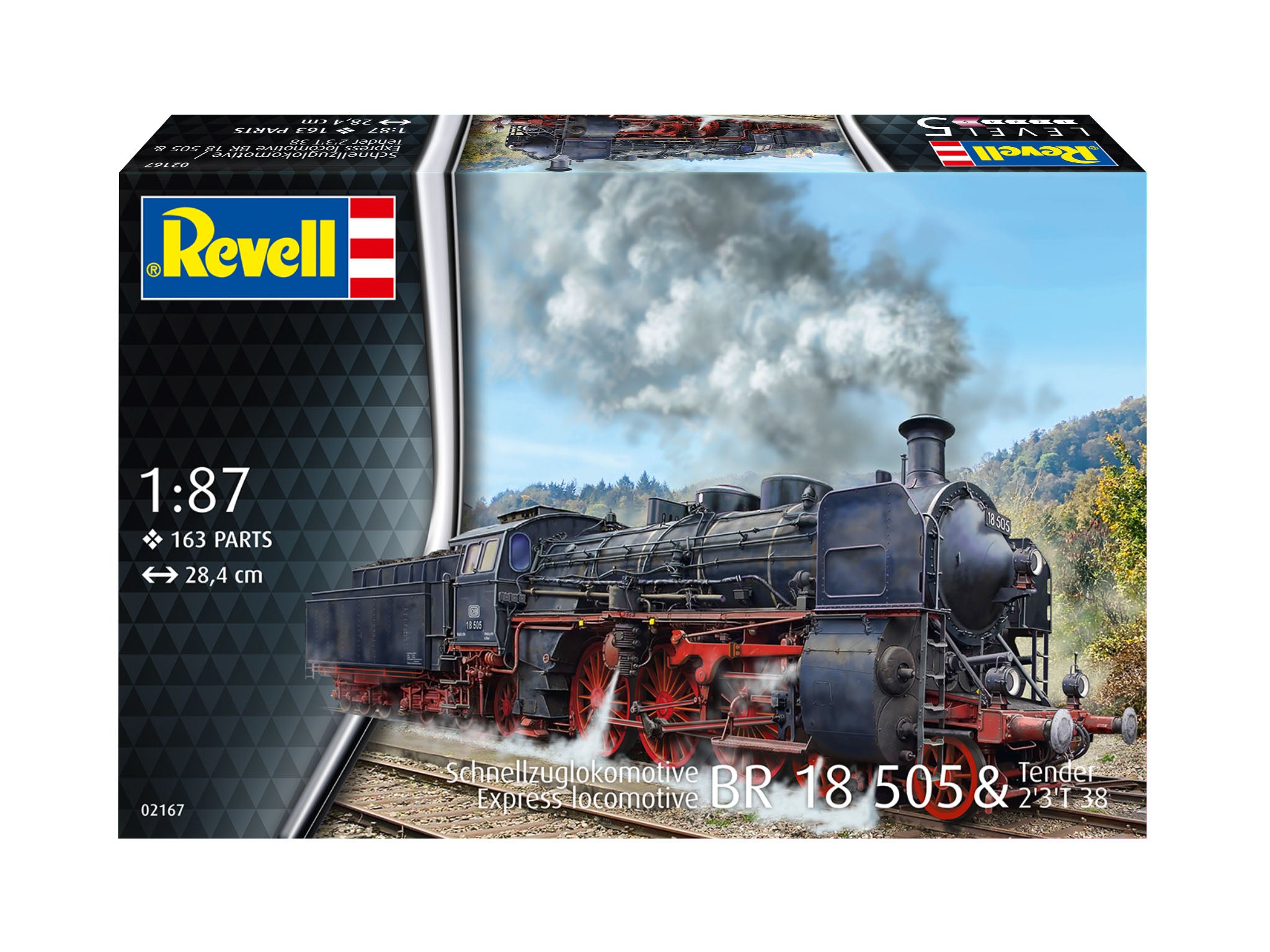 Macheta Revell Locomotiva Express Br 18 505 Cu Tender 2'3' T38- Kit Model Rev02167