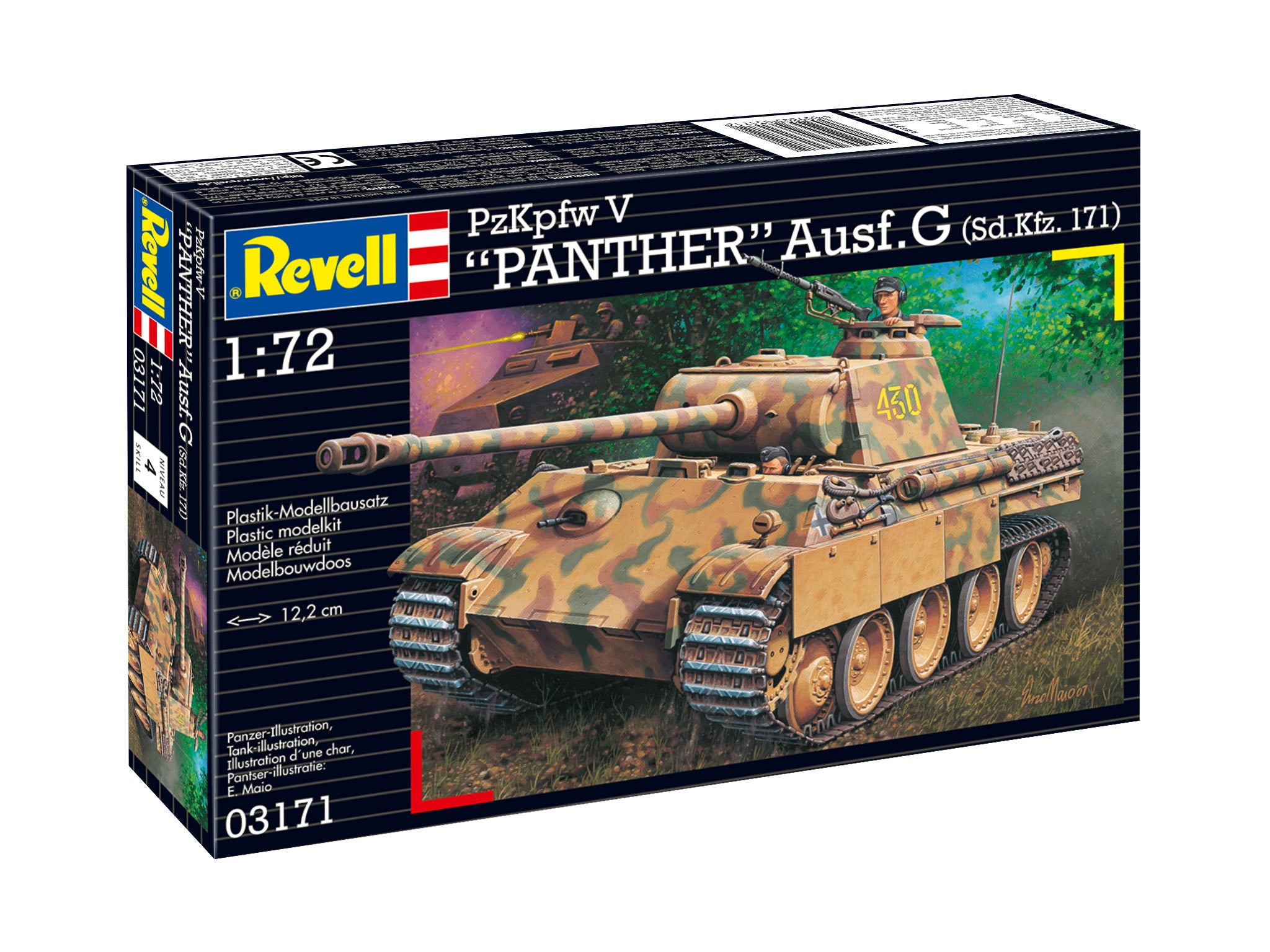 Vehicul Militar Revell Pzkpfw V Panther Ausf.G (Sd.Kfz. 171) Scara 1:72 Rev03171