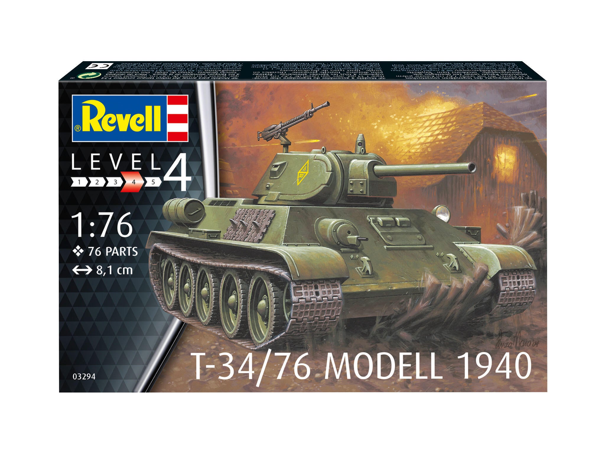Vehicul Militar Revell T-34/76 Model 1940 Scara 1:76 Rev03294