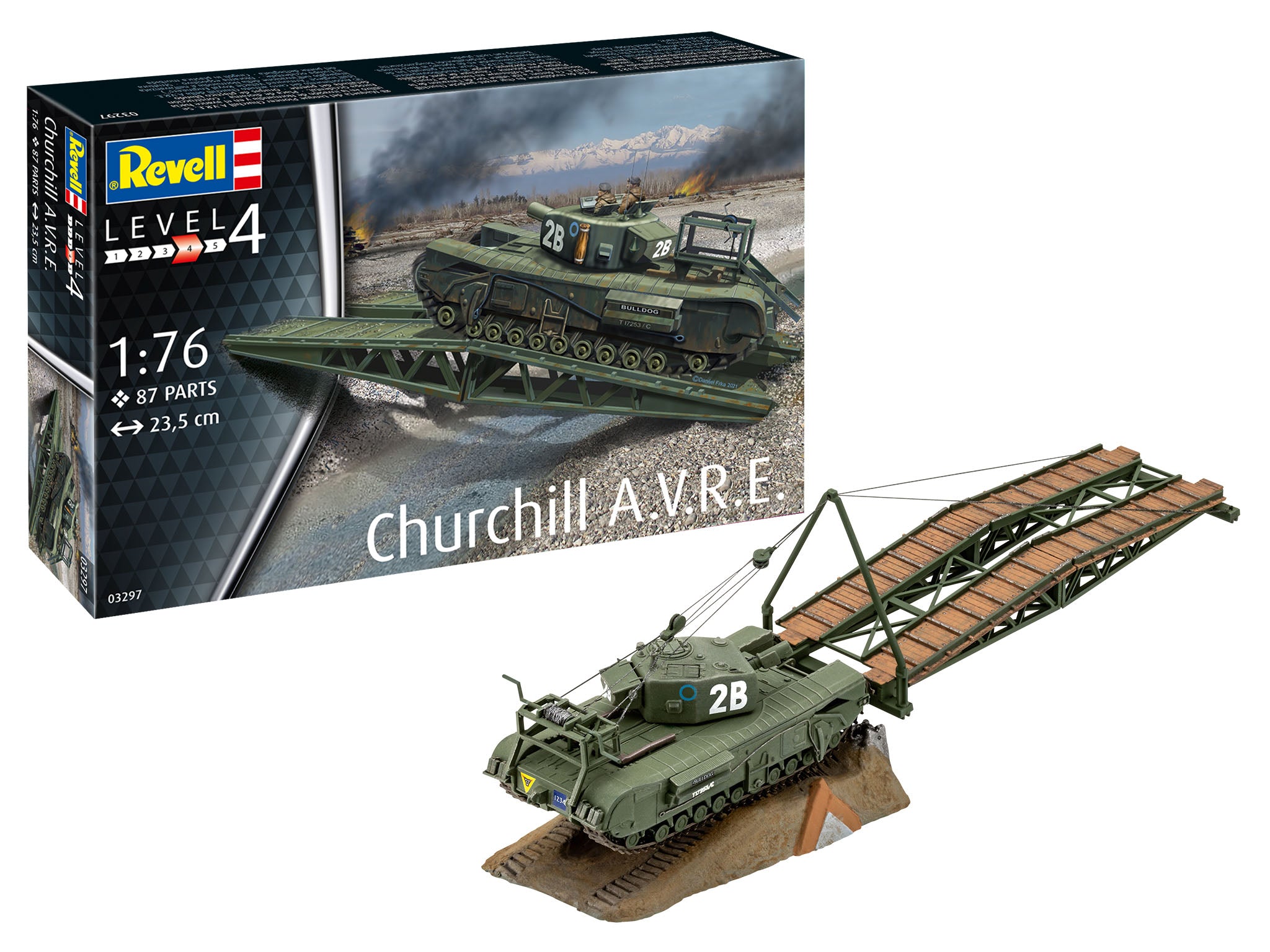 Vehicul Militar Revell Churchill A.V.R.E. Scara 1:76 Rev03297