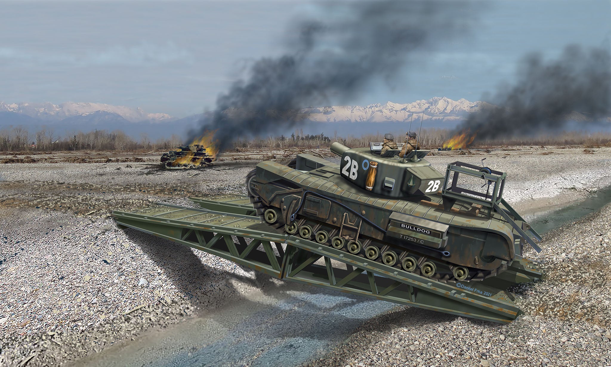 Vehicul Militar Revell Churchill A.V.R.E. Scara 1:76 Rev03297