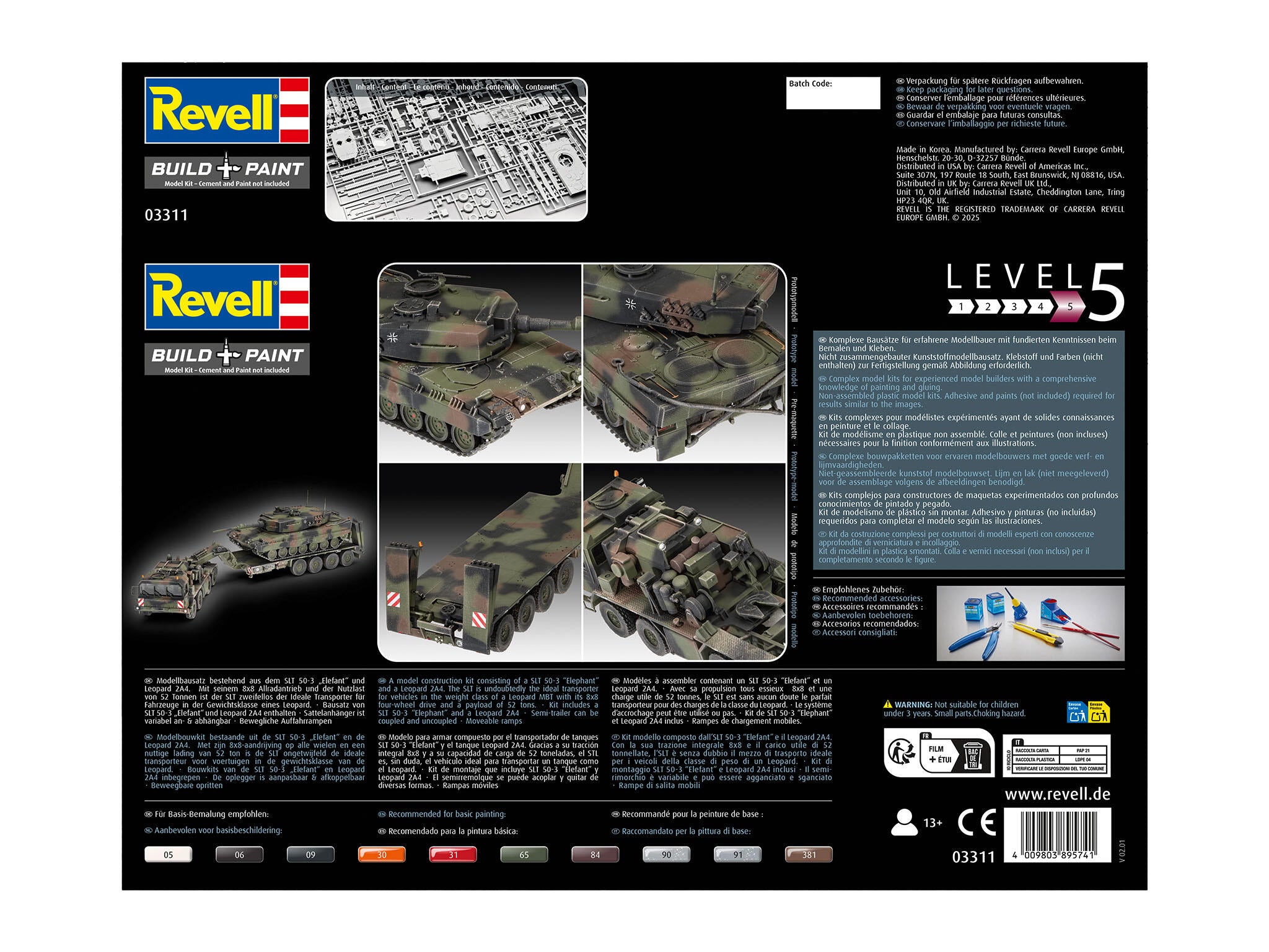 Revell Vehicul Militar  Slt 50-3 Elefant & Leopard 2A4 Rev03311