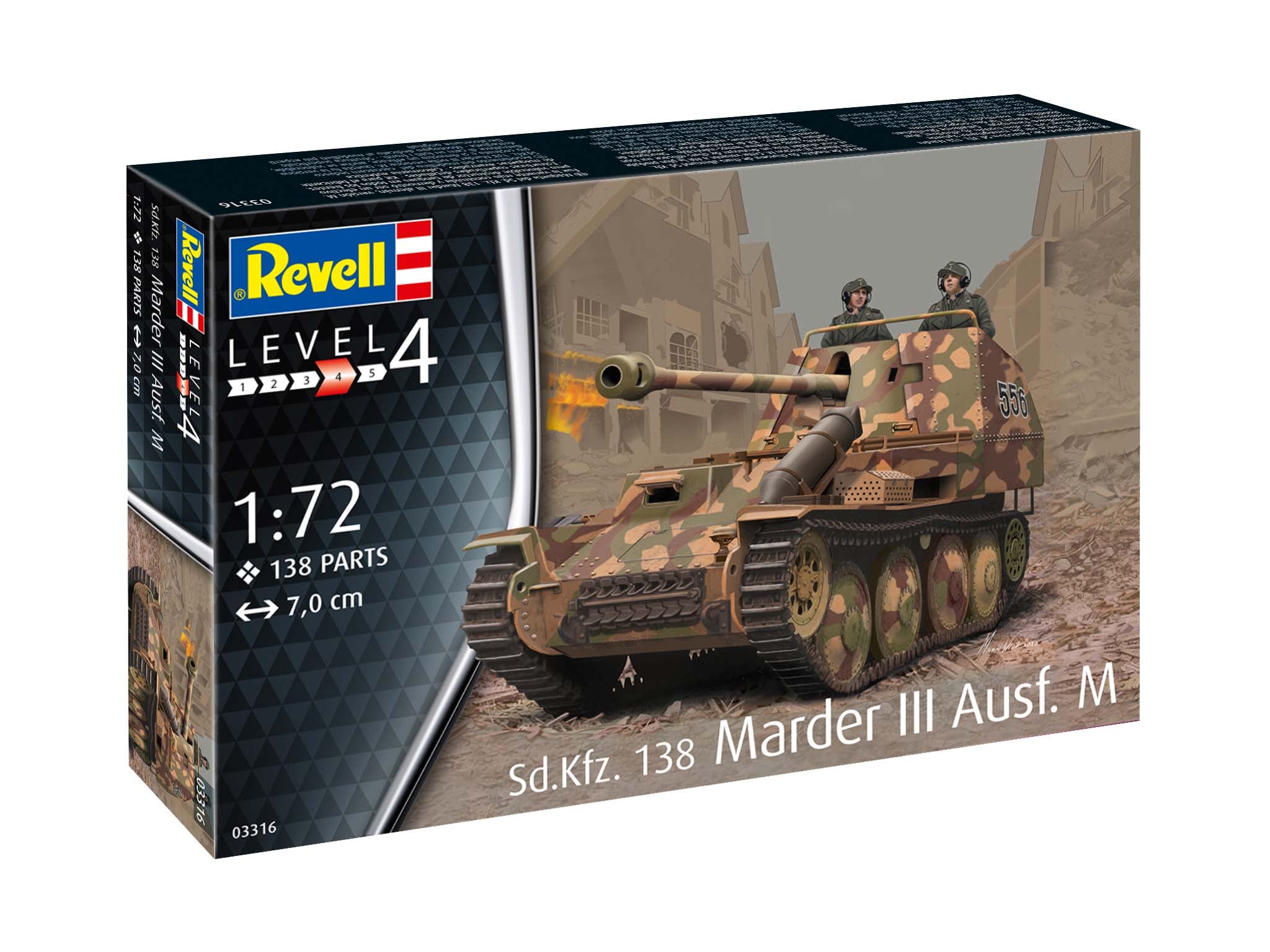 Vehicul Militar Revell Sd.Kfz. 138 Marder Iii Ausf. M Scara 1:72 Rev03316