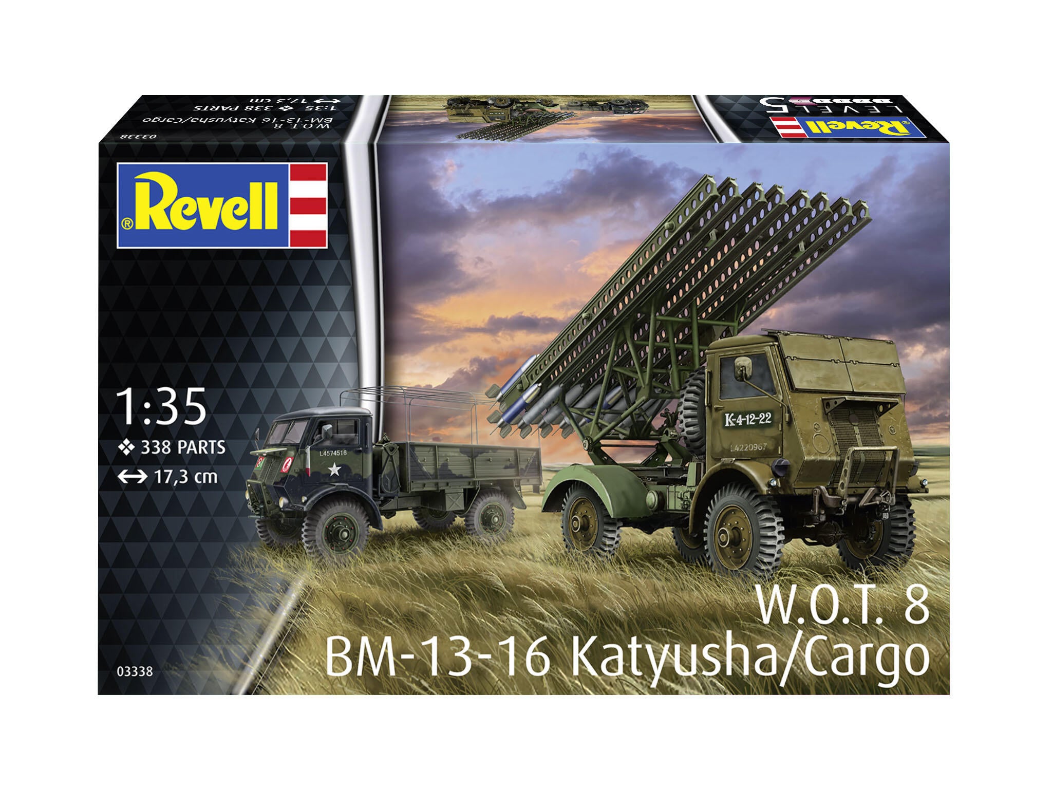 Set Macheta Revell Vehicul Militar W.O.T. 8 Bm-13-16 Katiusa/Cargo Scara 1:35 Rev03338