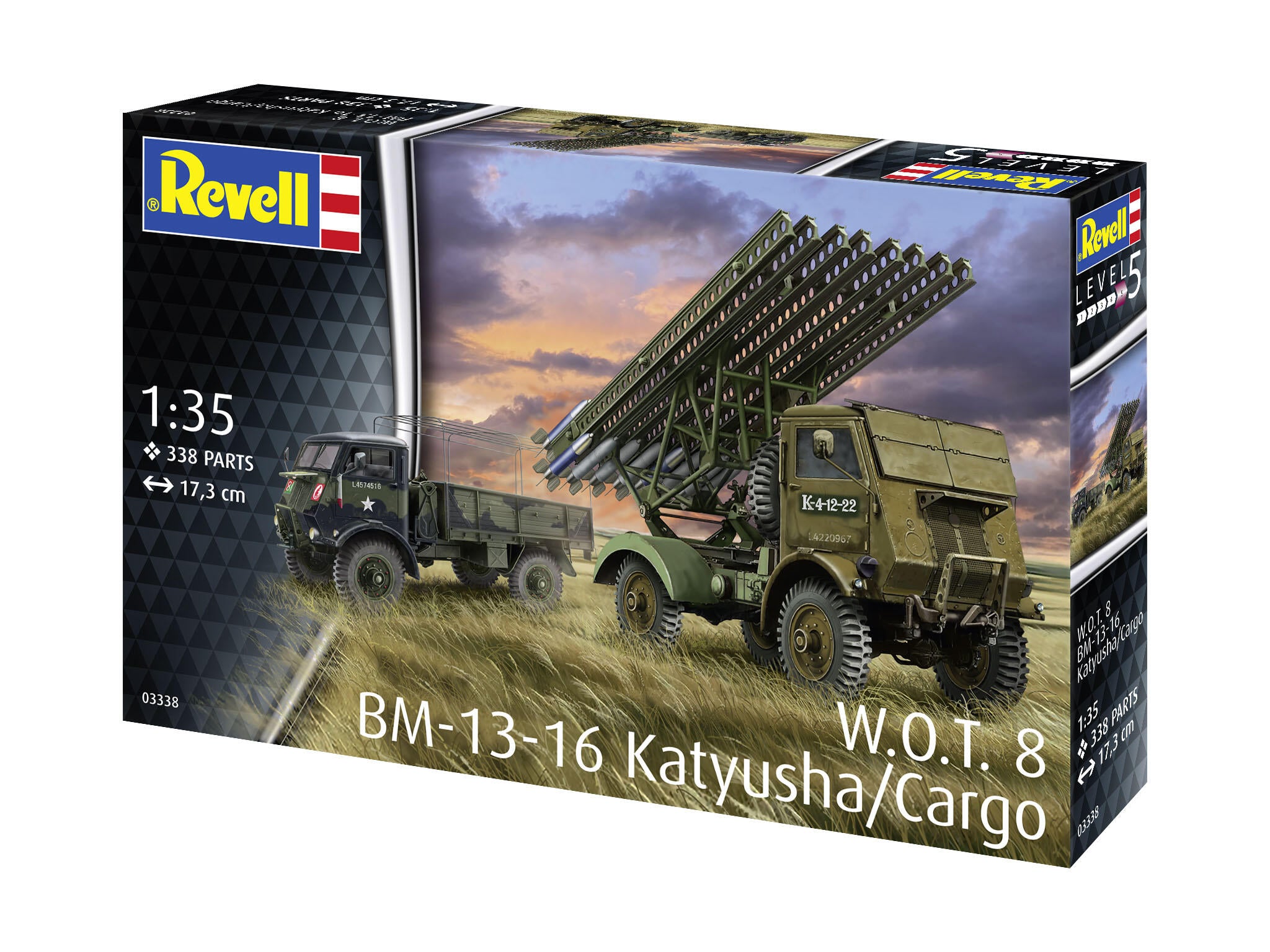 Set Macheta Revell Vehicul Militar W.O.T. 8 Bm-13-16 Katiusa/Cargo Scara 1:35 Rev03338