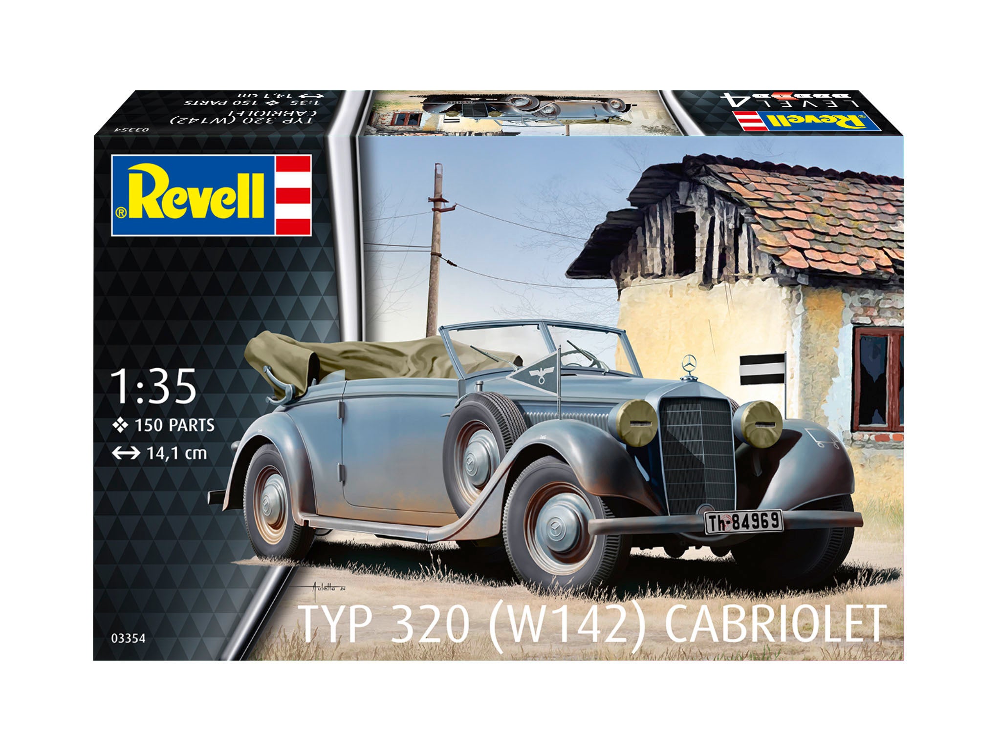 Automacheta Typ 320 (W142) Cabriolet, scara 1:35 (nivel 4), cu 150 piese, Revell 03354