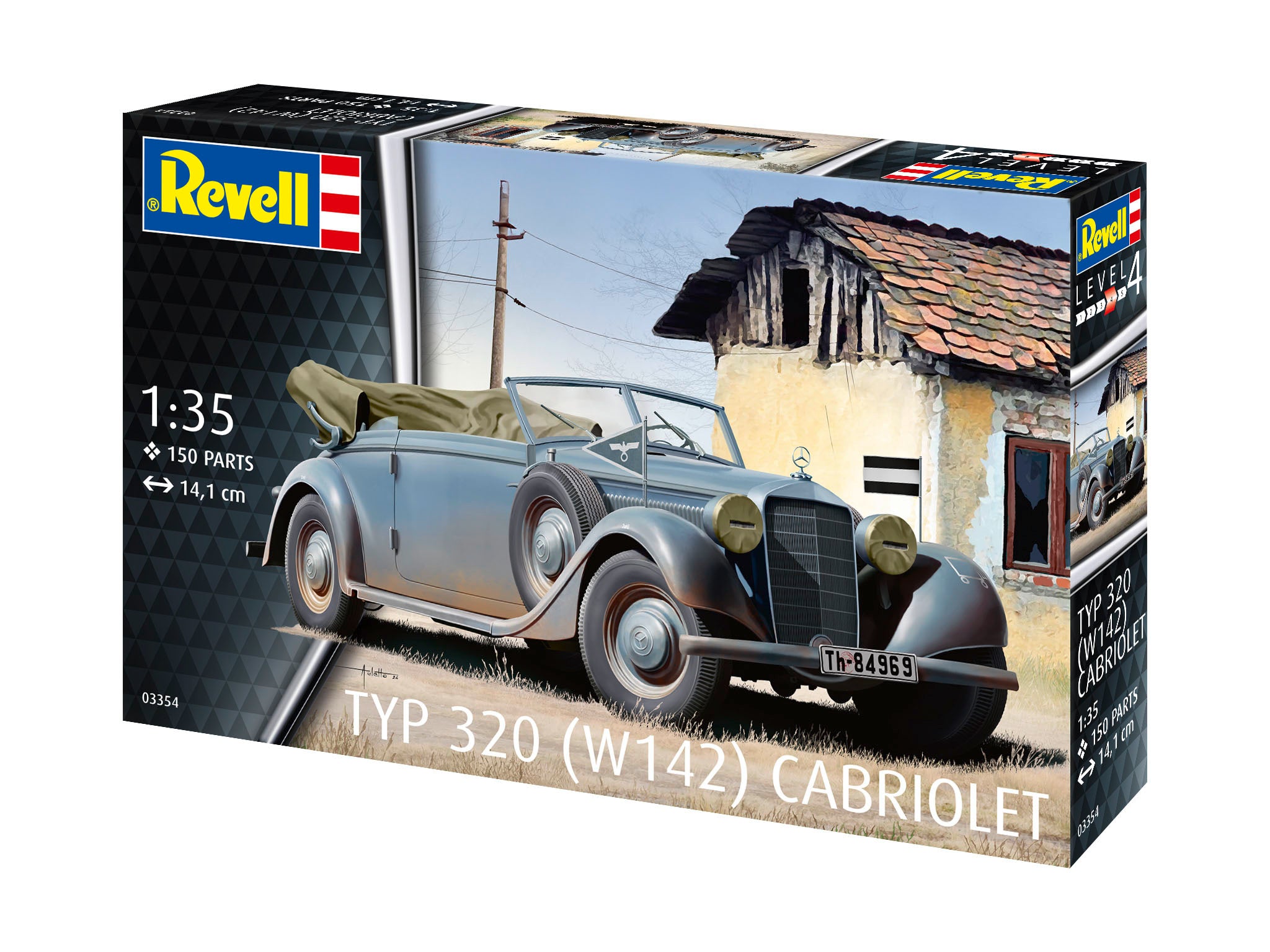 Automacheta Typ 320 (W142) Cabriolet, scara 1:35 (nivel 4), cu 150 piese, Revell 03354