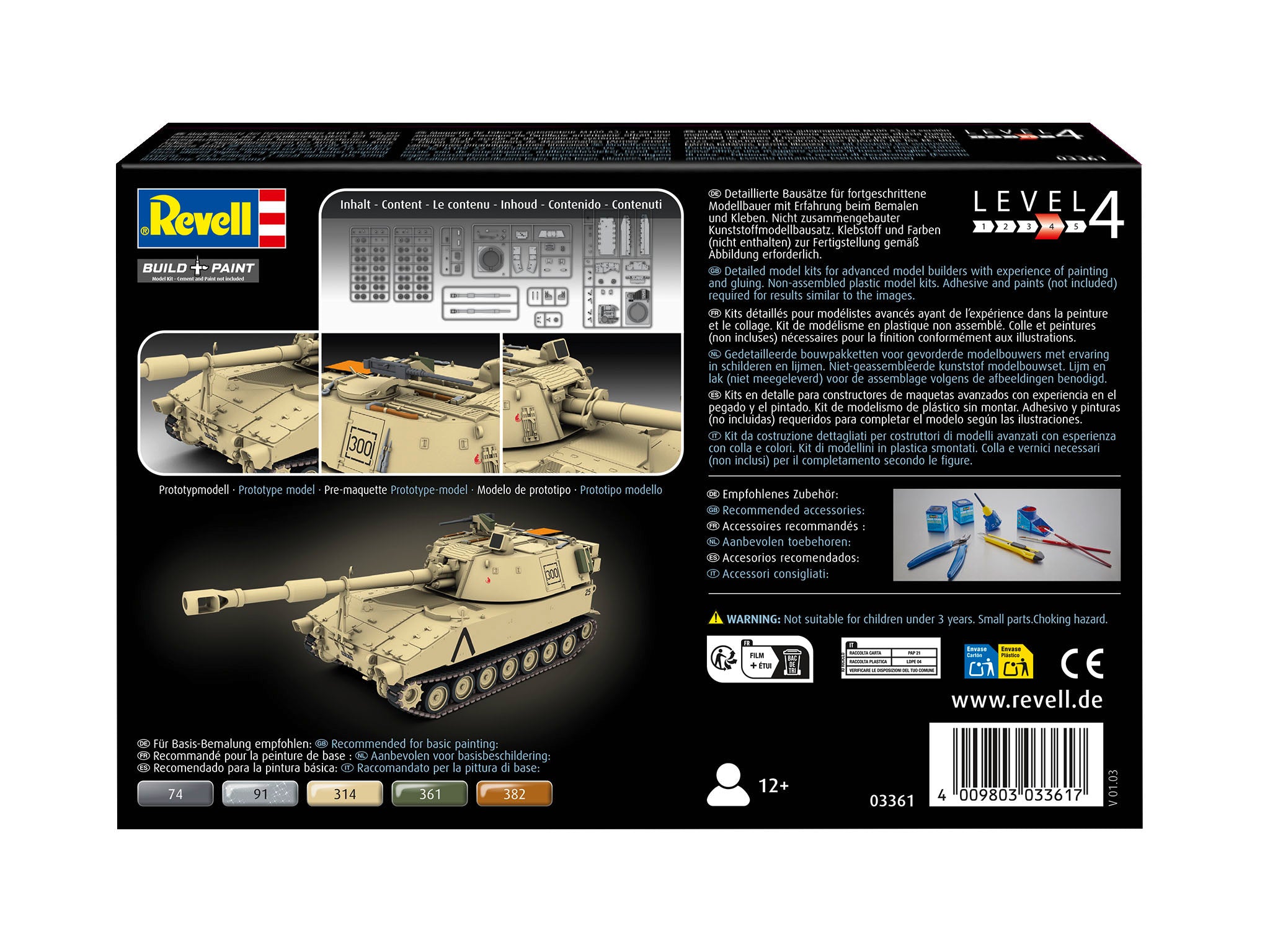 Vehicul Militar Revell M109 A2 Scara 1:72 Rev03361