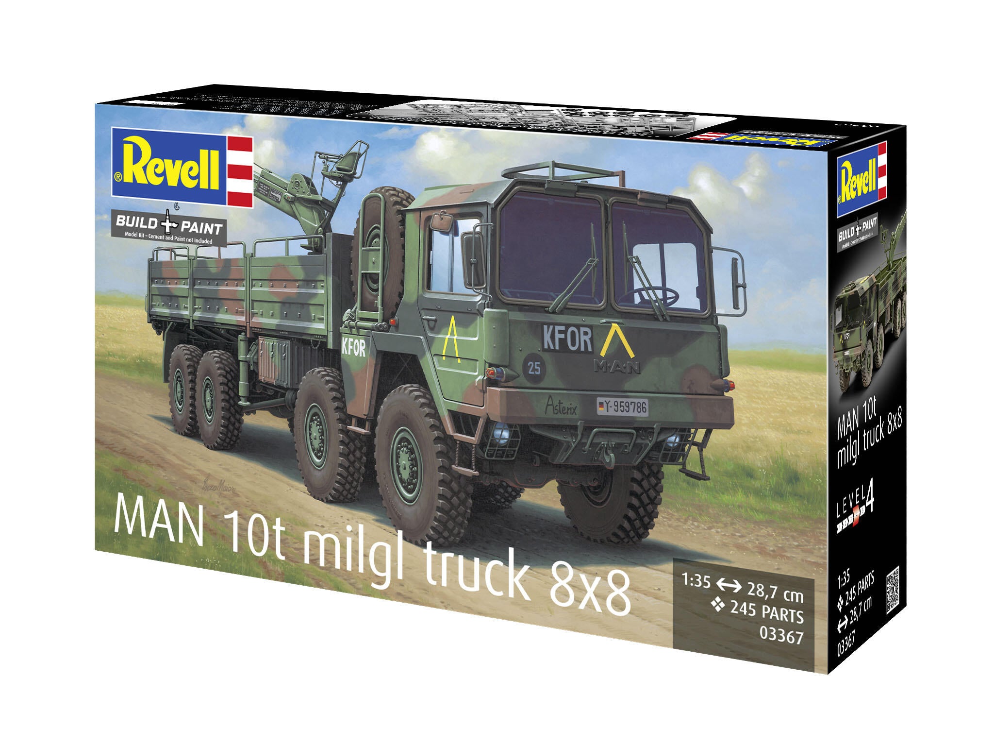 Revell Vehicul Militar  Man 10T Milgl 8X8 Truck Rev03367