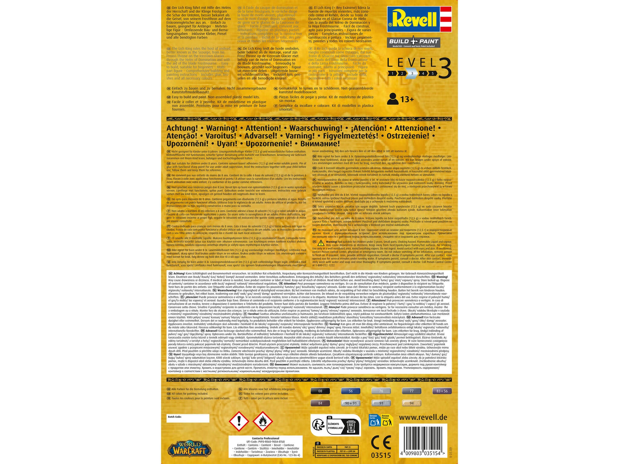 Set Macheta Revell Nava Spatiala Set Cadou Regele Lichilor World Of Warcraft Scara 1:16 Rev03515