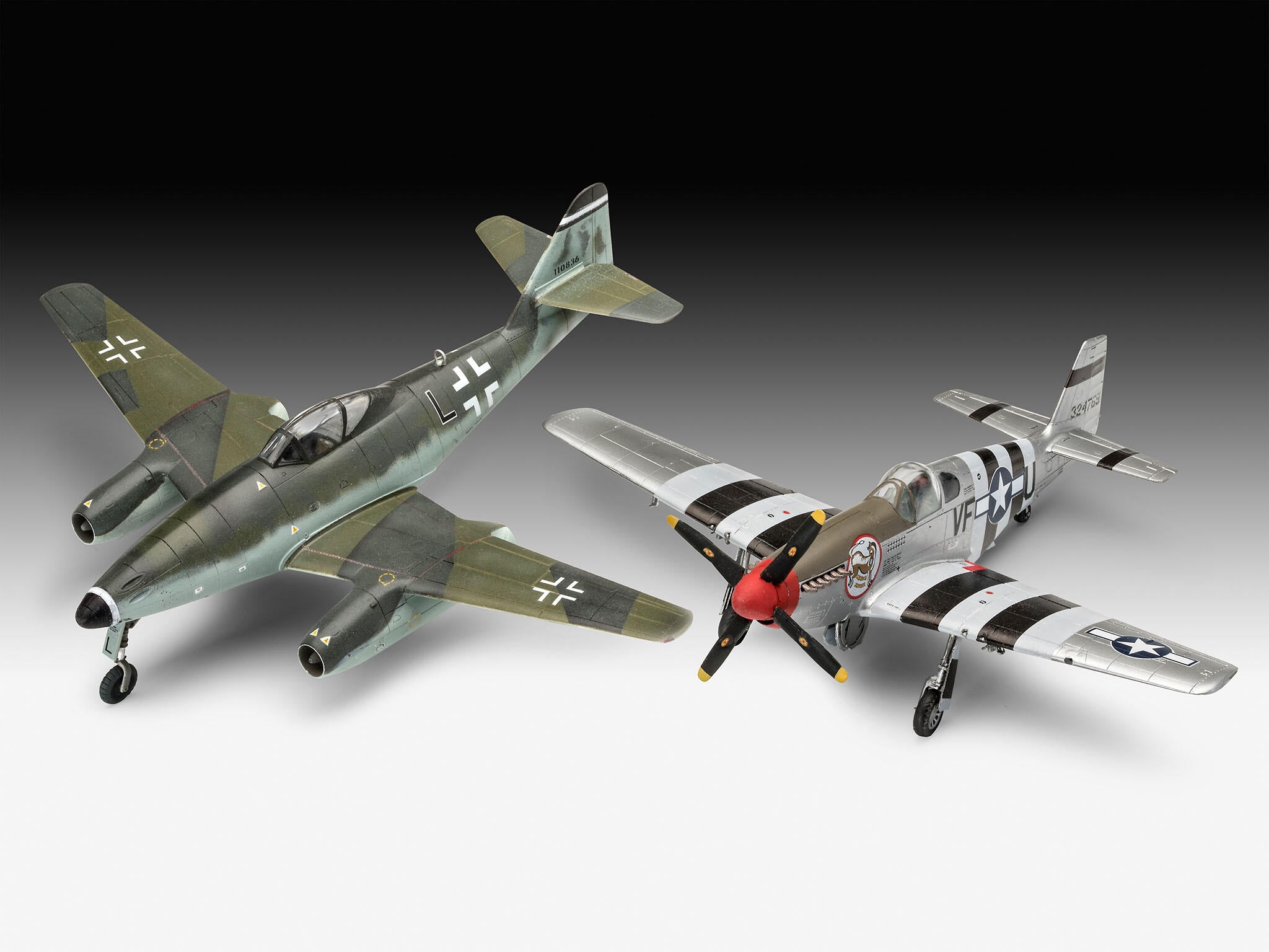 Revell Avion  Combat Set Messerschmitt Me262 & P-51B Mustang Rev03711