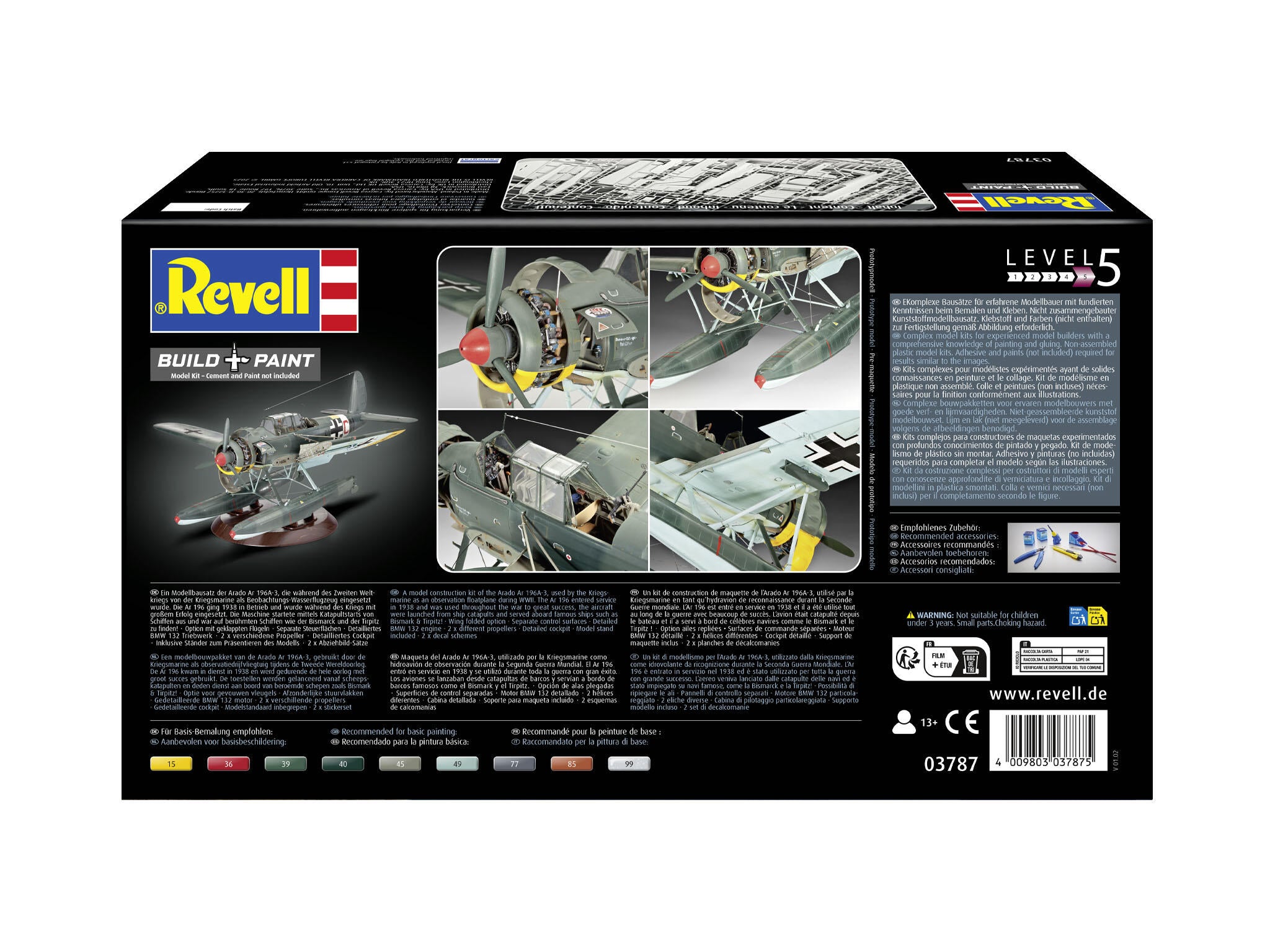 Revell Avion  Arado Ar196A-3 Seaplane Rev03787