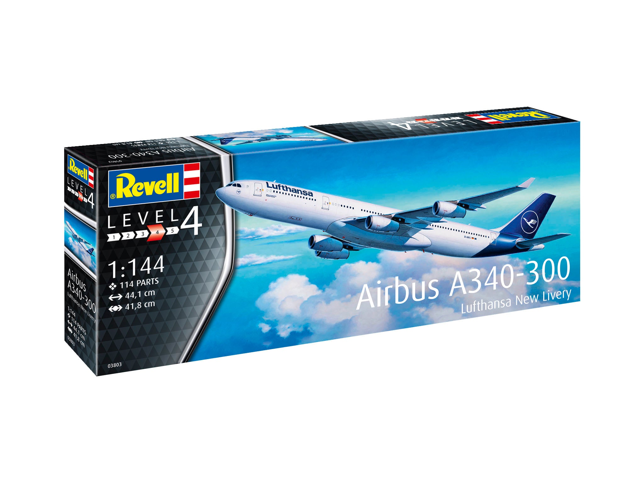 Avion Revell Airbus A340-300 Lufthansa New Livery Scara 1:144 Rev03803
