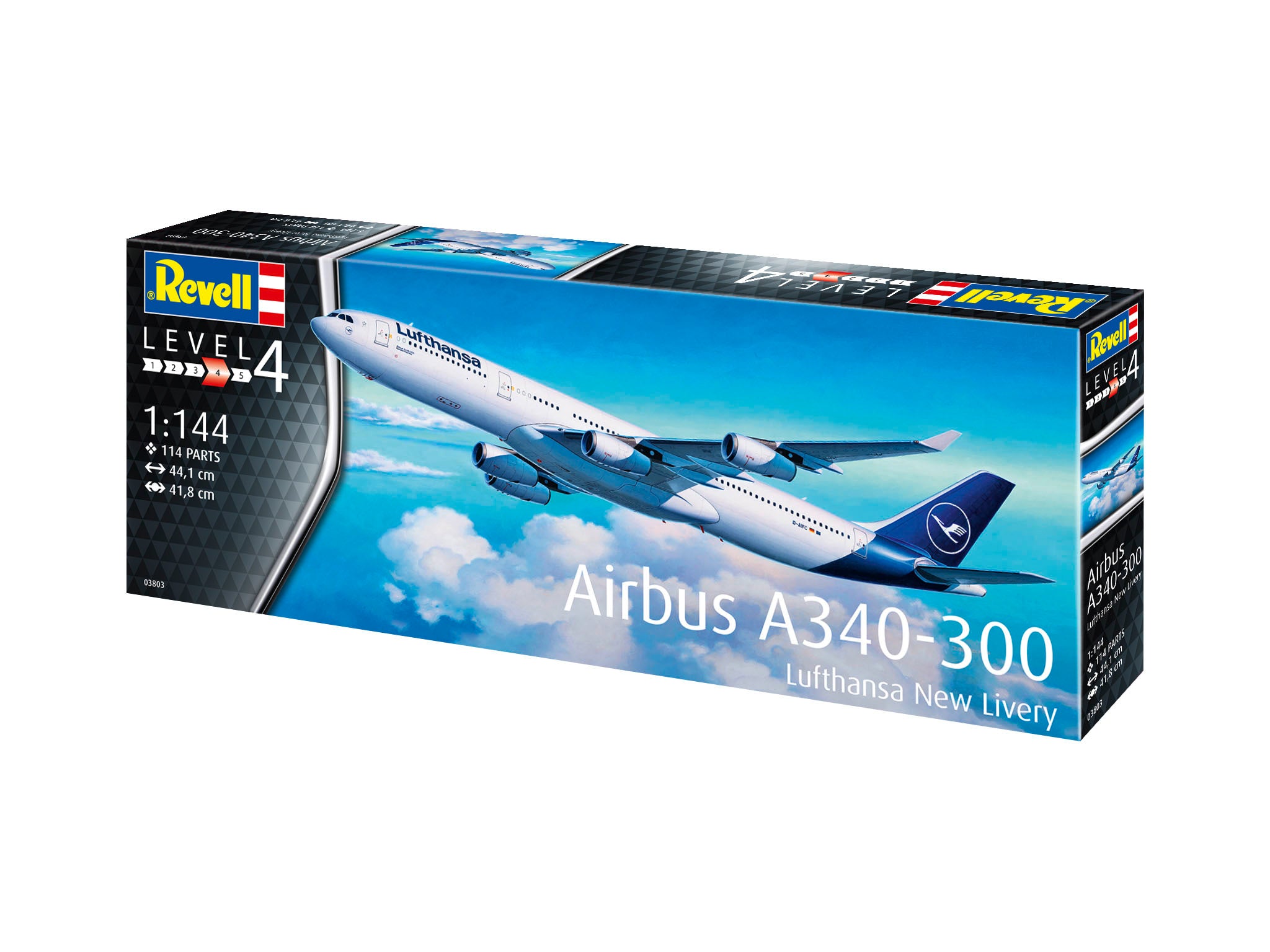 Avion Revell Airbus A340-300 Lufthansa New Livery Scara 1:144 Rev03803
