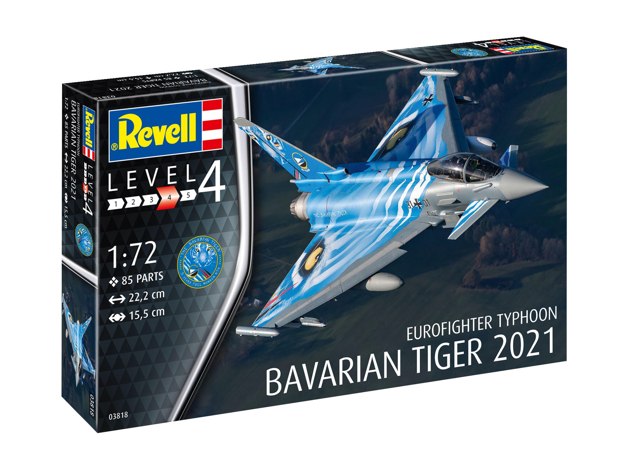 Revell Avion  Eurofighter Typhoon Bavarian Tiger 2021 Rev03818
