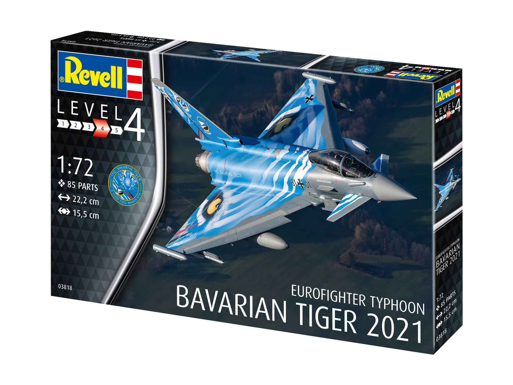 Revell Avion  Eurofighter Typhoon Bavarian Tiger 2021 Rev03818