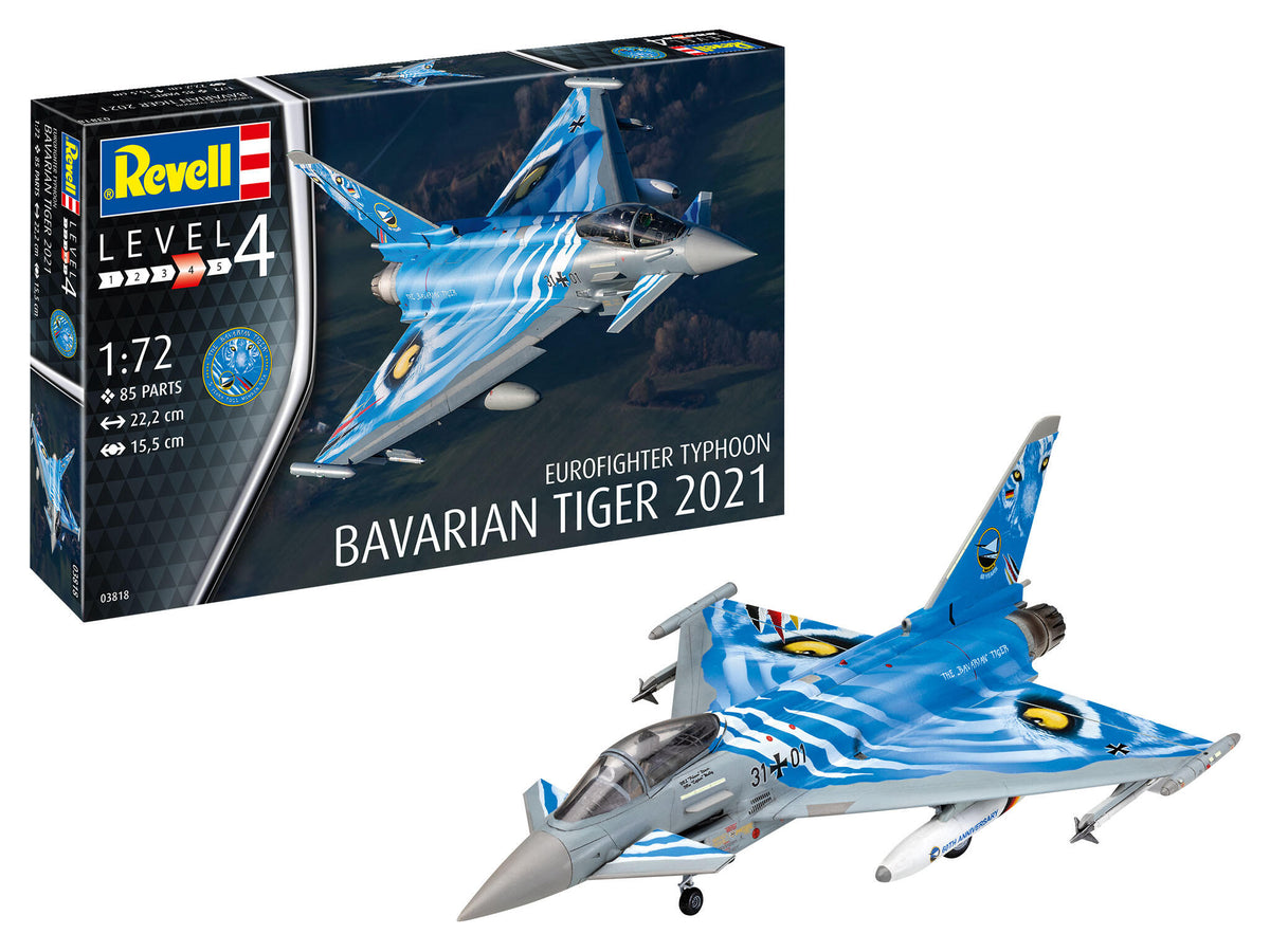 Revell Avion  Eurofighter Typhoon Bavarian Tiger 2021 Rev03818