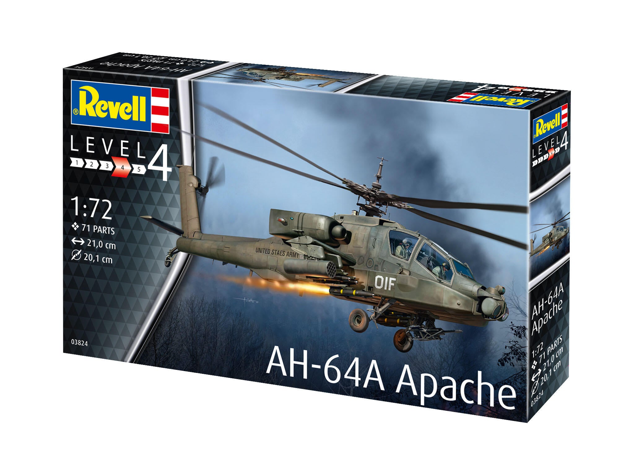 Revell Avion  Ah-64A Apache Rev03824