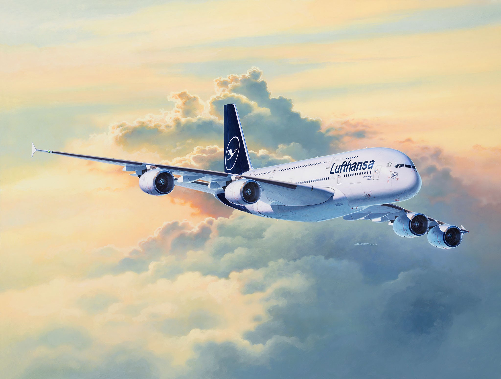 Avion Revell Airbus A380-800 Lufthansa New Livery Scara 1:144 Rev03872