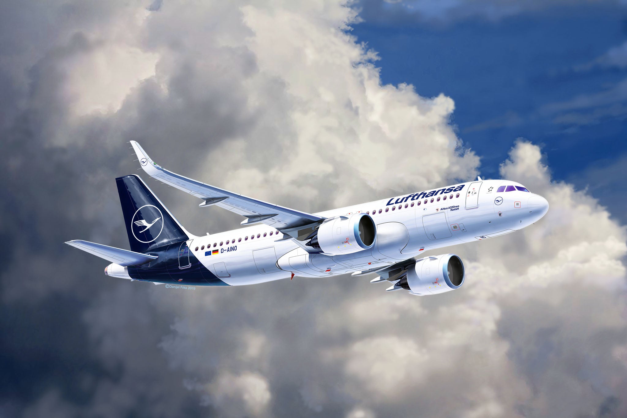 Avion Revell Airbus A320Neo Lufthansa New Livery Scara 1:144 Rev03942