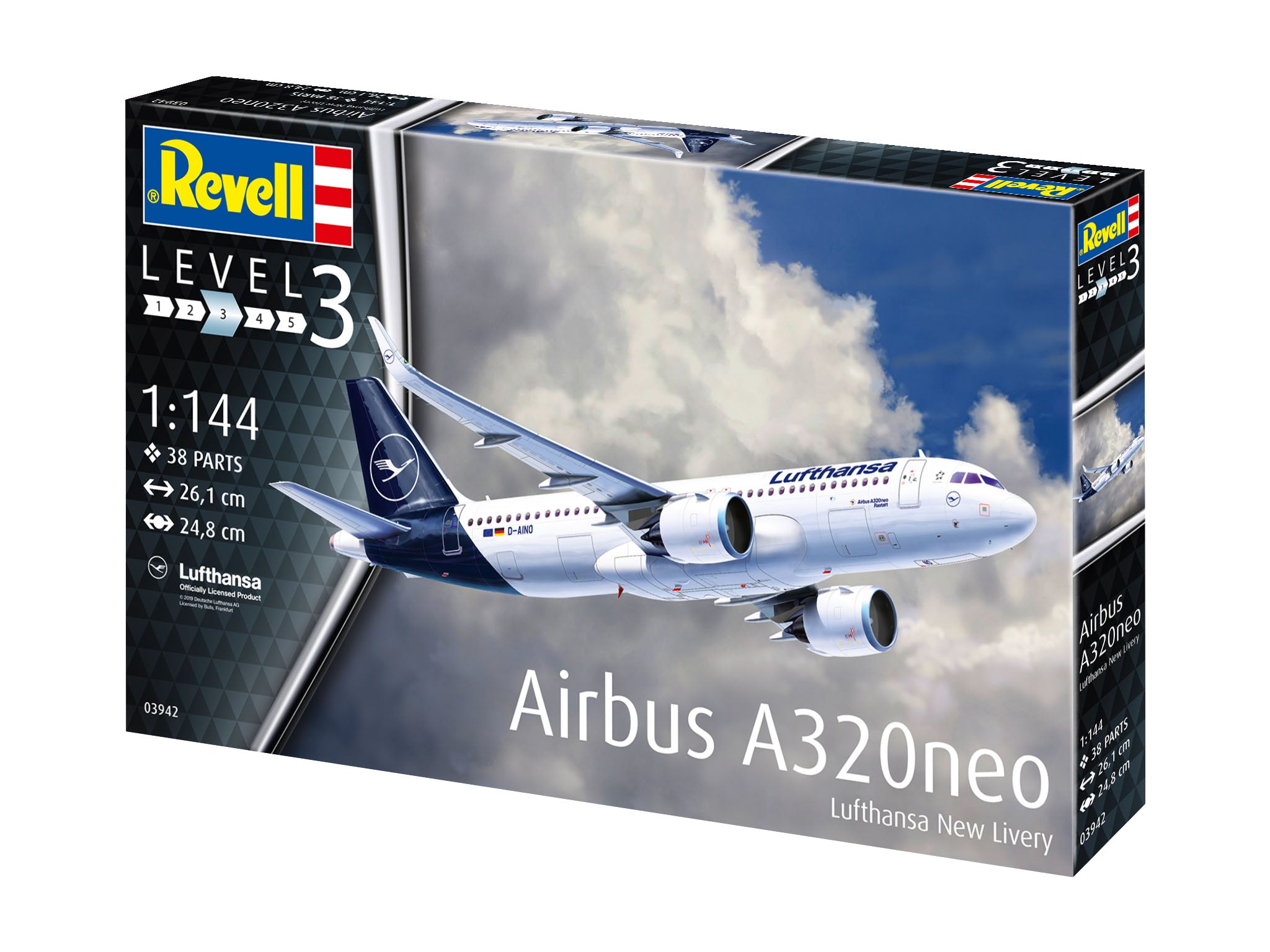 Avion Revell Airbus A320Neo Lufthansa New Livery Scara 1:144 Rev03942