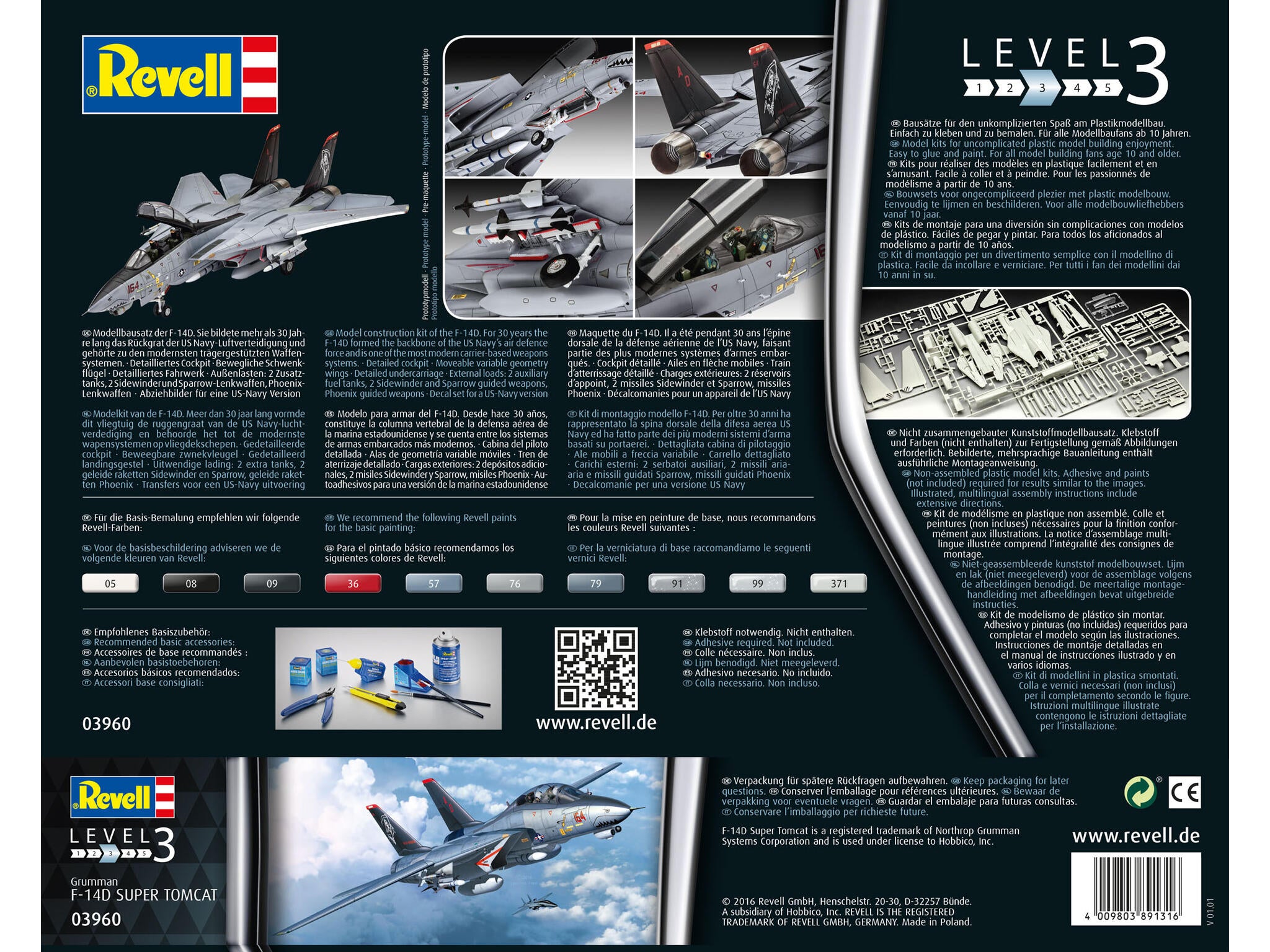 Revell Avion  Grumman F-14D Super Tomcat Rev03960