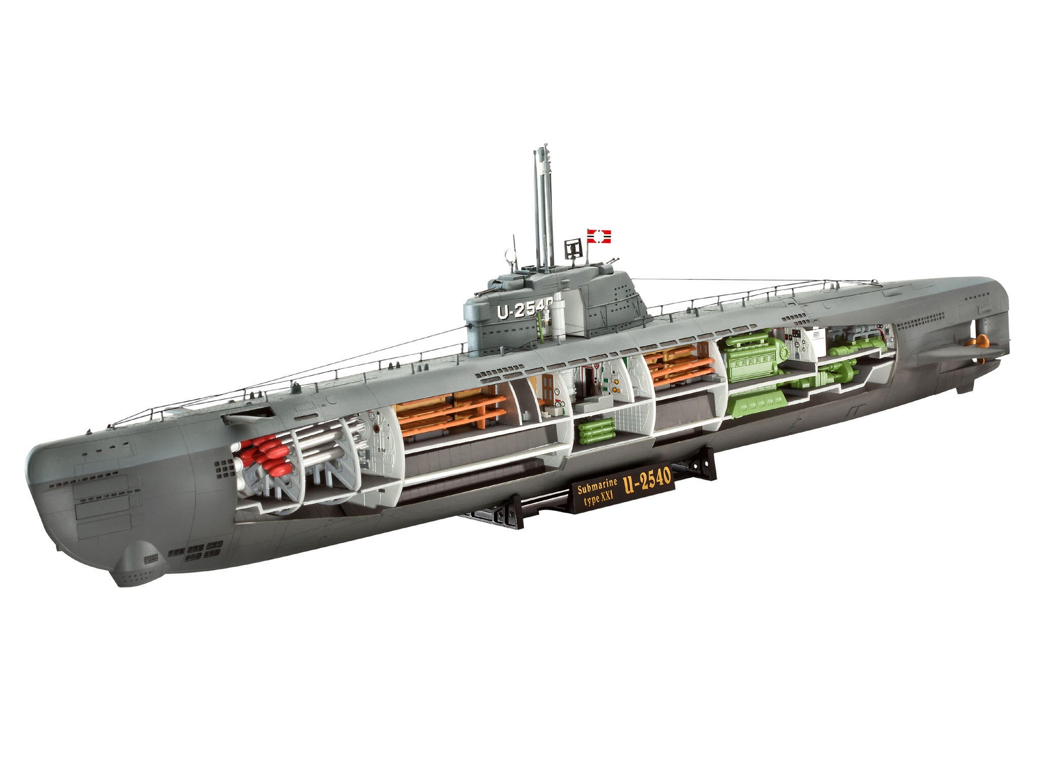 Revell Vapor  German Submarine Type Xxi With Interior Rev05078