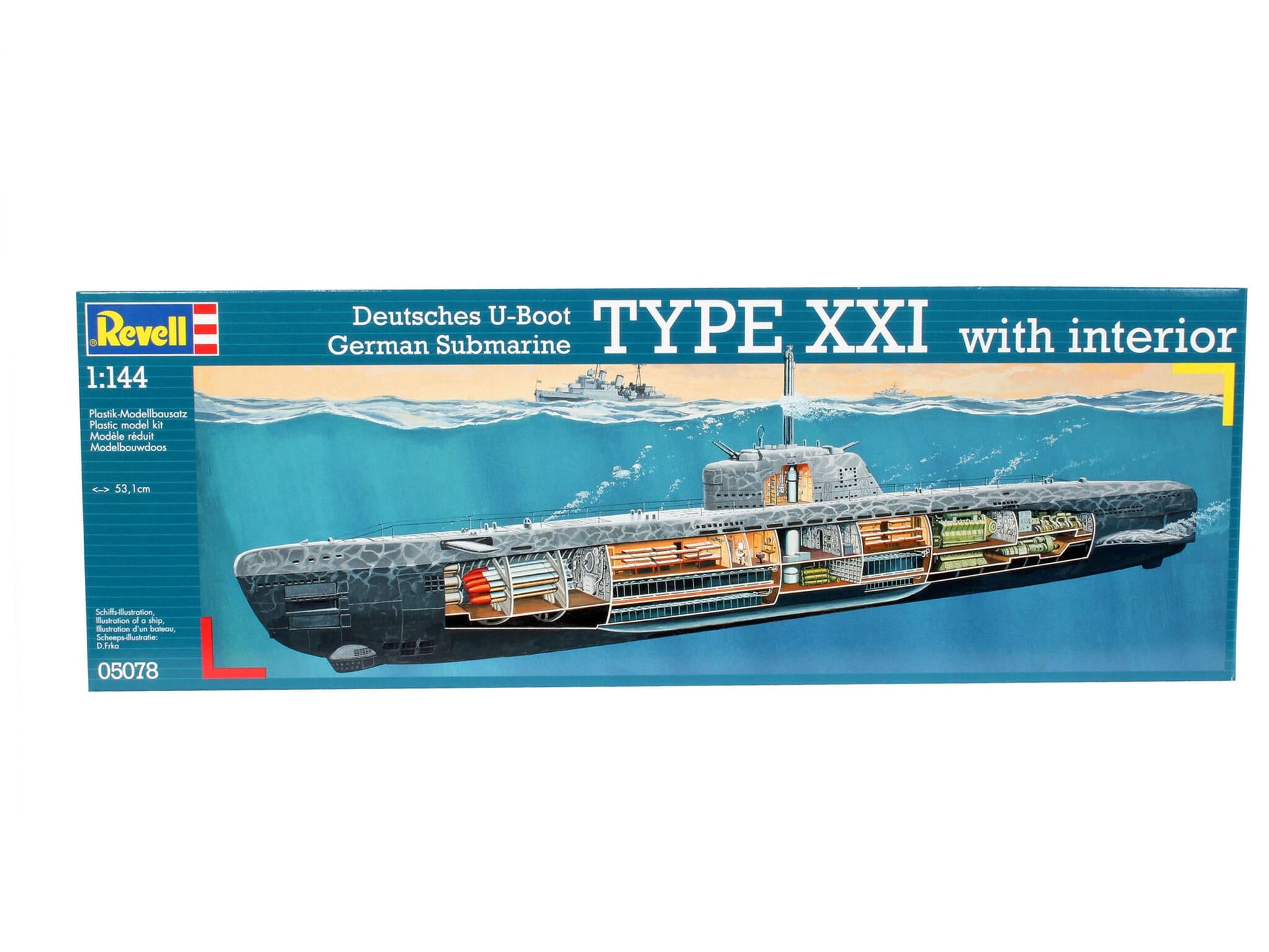 Revell Vapor  German Submarine Type Xxi With Interior Rev05078