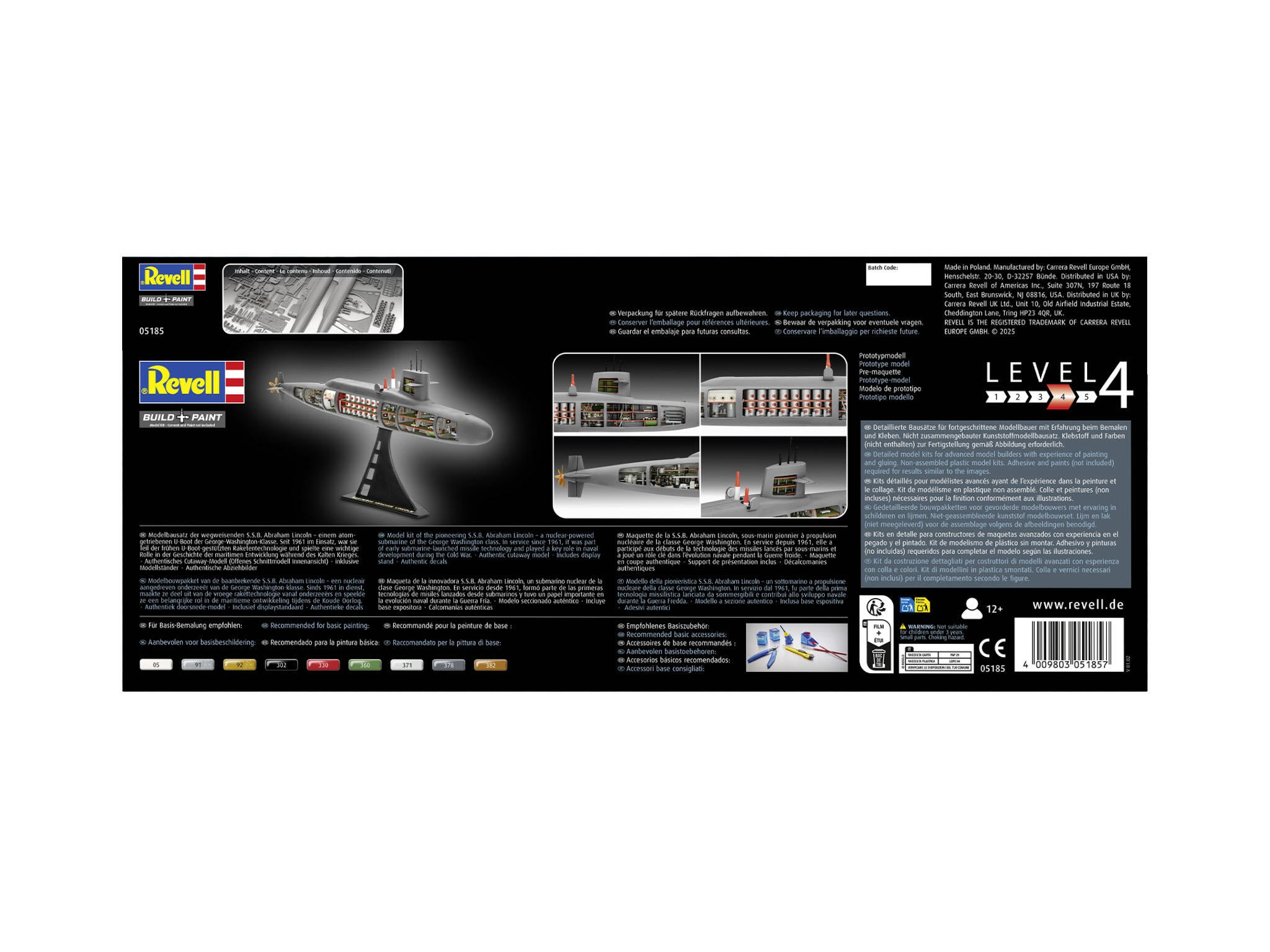 Revell Vapor  S.S.B. Abraham Lincoln With Interior Rev05185