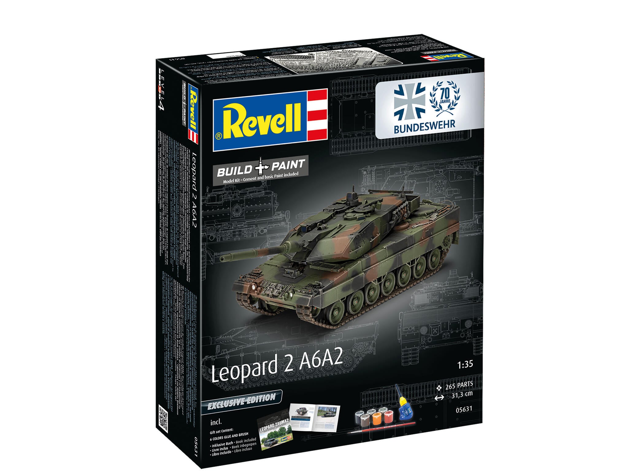 Set Macheta Revell Vehicul Militar 70 De Ani Bundeswehr Leopard 2 A6A2 Rev05631