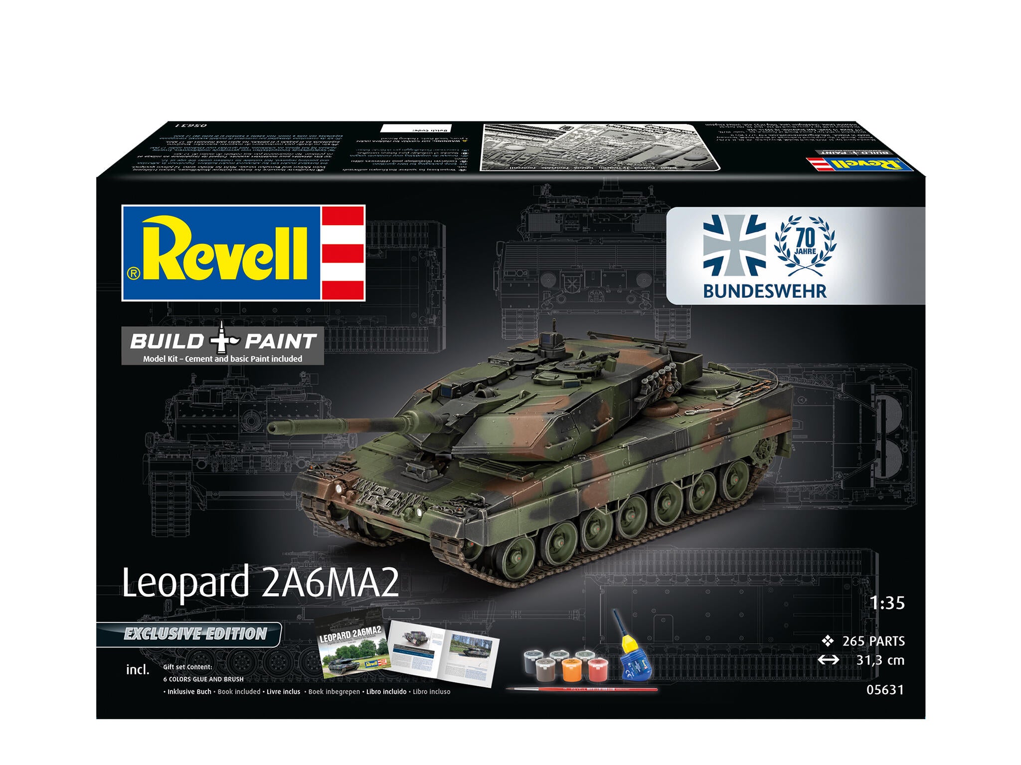 Set Macheta Revell Vehicul Militar 70 De Ani Bundeswehr Leopard 2 A6A2 Rev05631