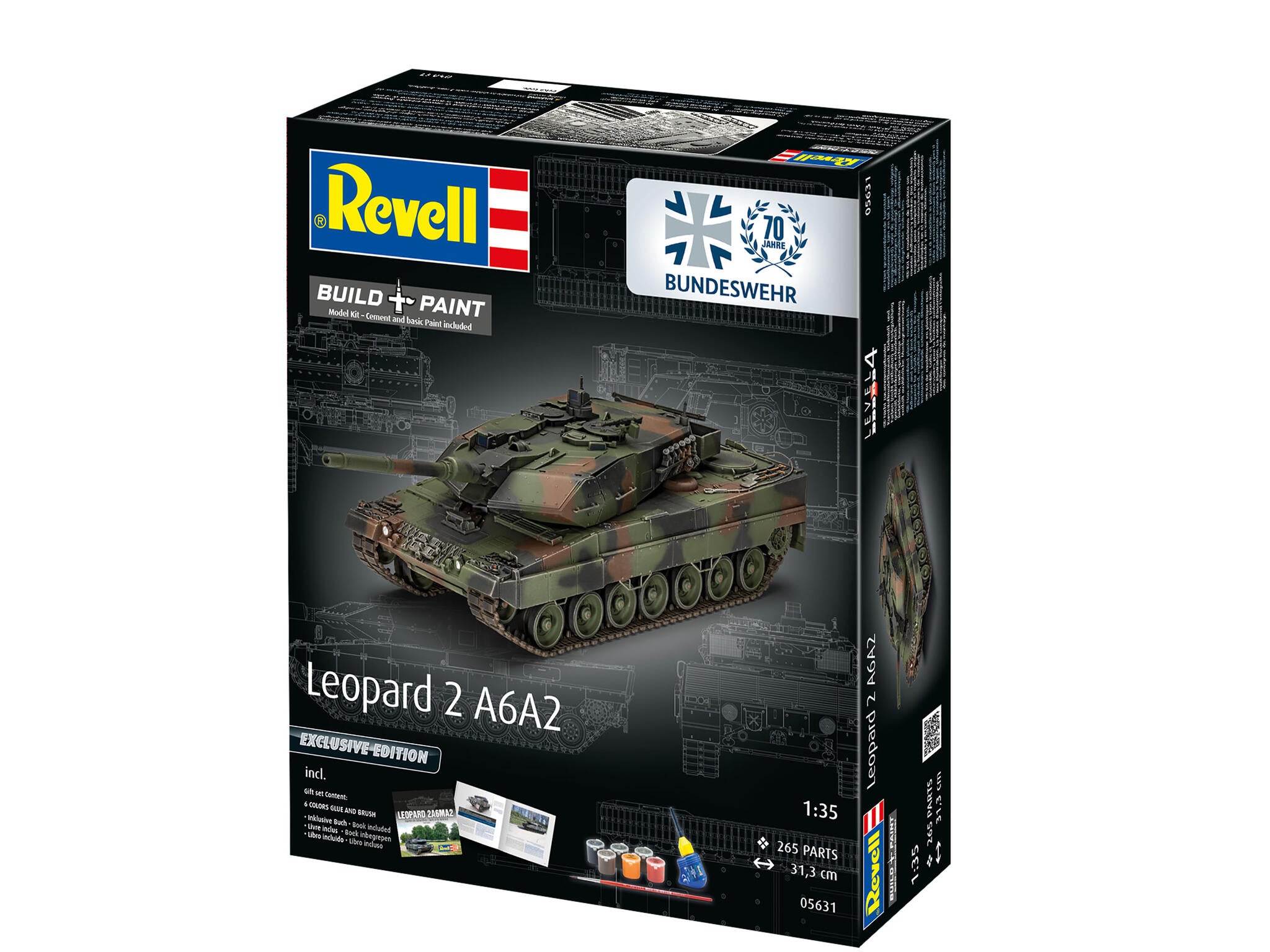 Set Macheta Revell Vehicul Militar 70 De Ani Bundeswehr Leopard 2 A6A2 Rev05631