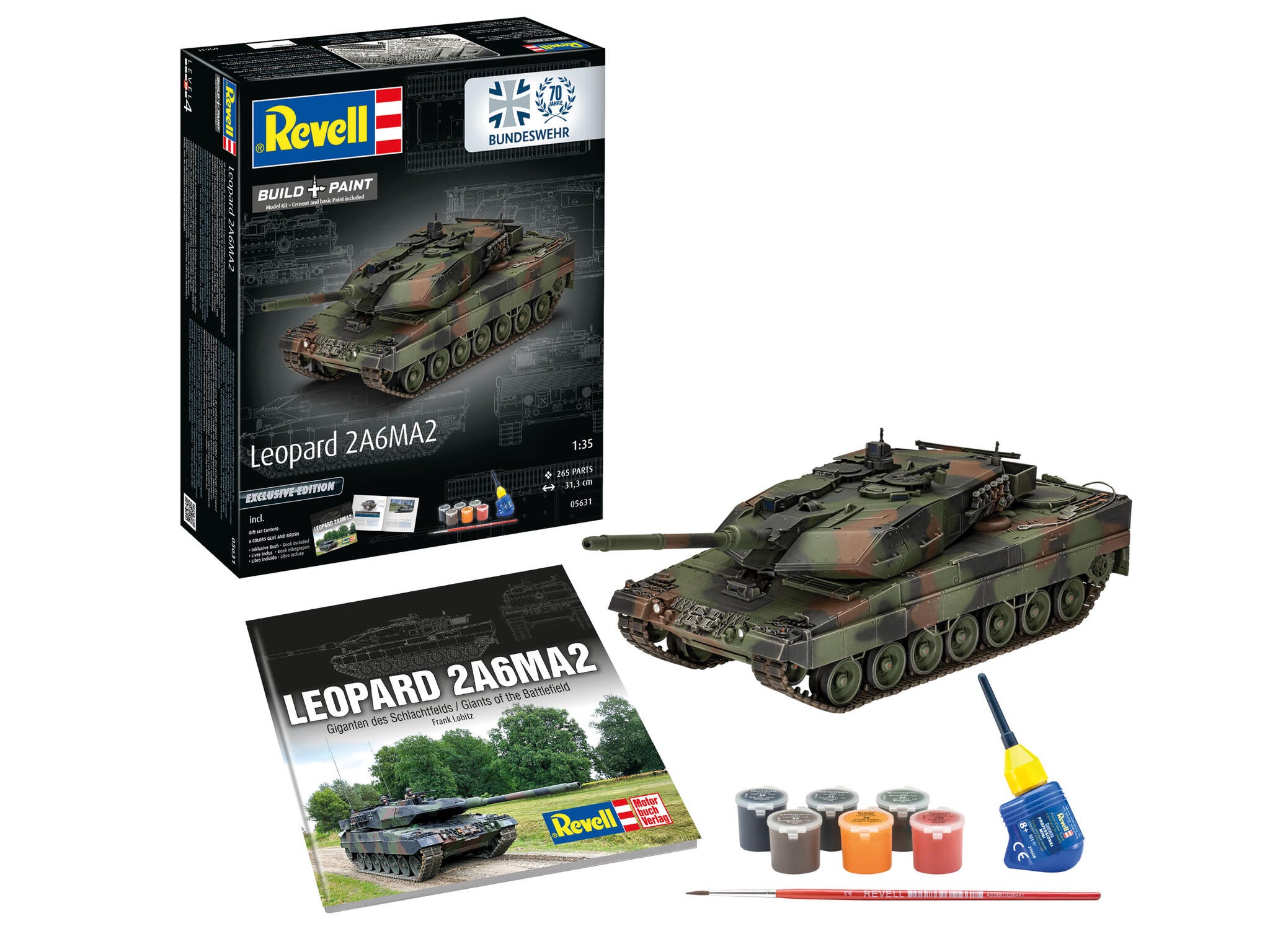 Set Macheta Revell Vehicul Militar 70 De Ani Bundeswehr Leopard 2 A6A2 Rev05631