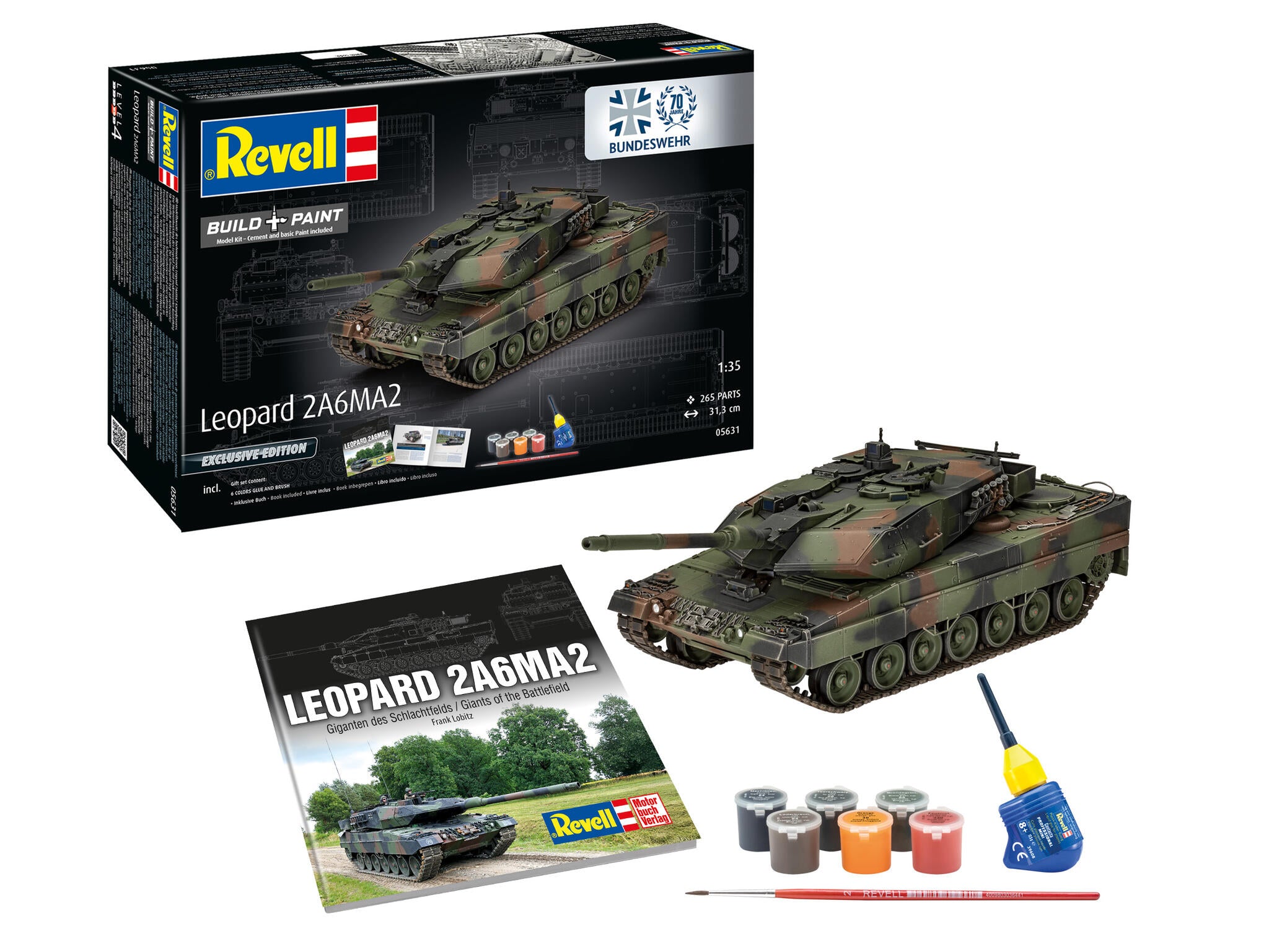 Set Macheta Revell Vehicul Militar 70 De Ani Bundeswehr Leopard 2 A6A2 Rev05631