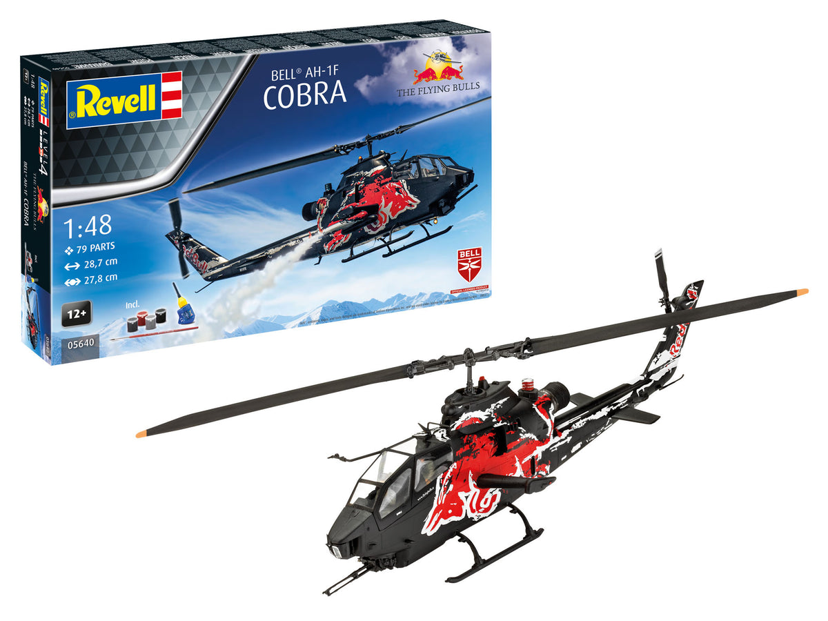 Avion Revell Gift Set Ah-1F Cobra: Flying Bulls 25Th Anniv. Scara 1:48 Rev05640