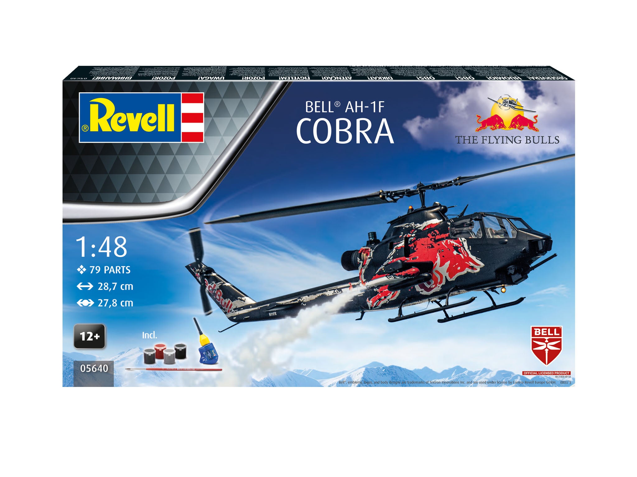Avion Revell Gift Set Ah-1F Cobra: Flying Bulls 25Th Anniv. Scara 1:48 Rev05640