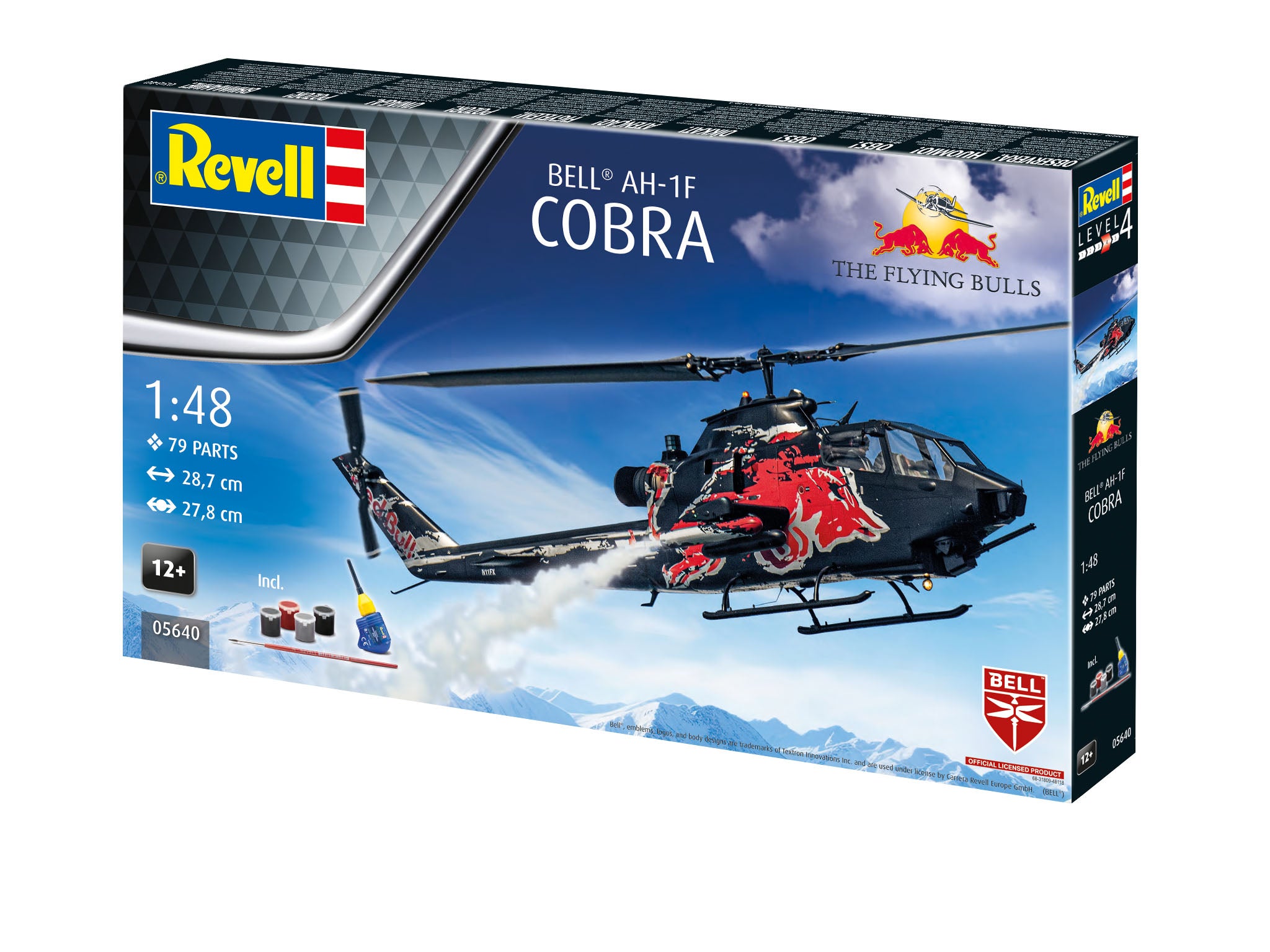 Avion Revell Gift Set Ah-1F Cobra: Flying Bulls 25Th Anniv. Scara 1:48 Rev05640