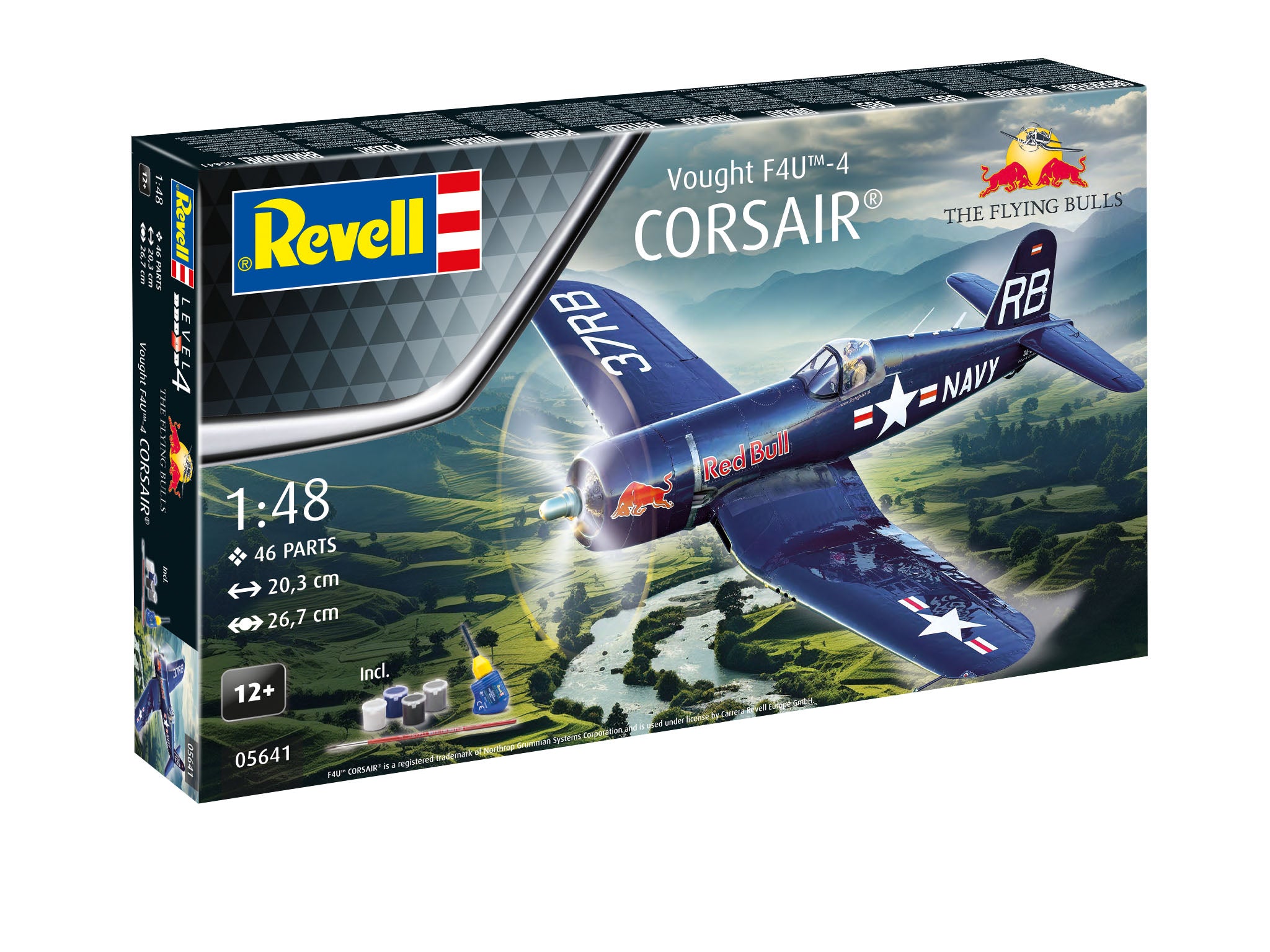 Avion Revell Gift Set F4U-4 Corsair: Flying Bulls 25Th Anniv. Scara 1:48 Rev05641