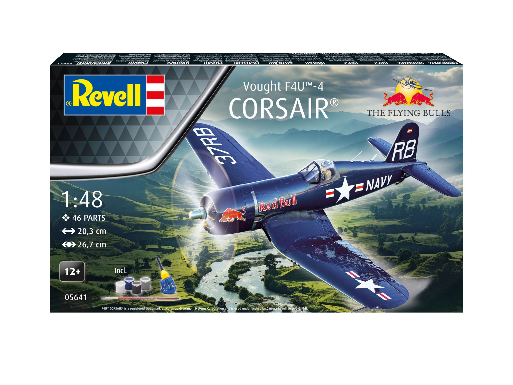 Avion Revell Gift Set F4U-4 Corsair: Flying Bulls 25Th Anniv. Scara 1:48 Rev05641