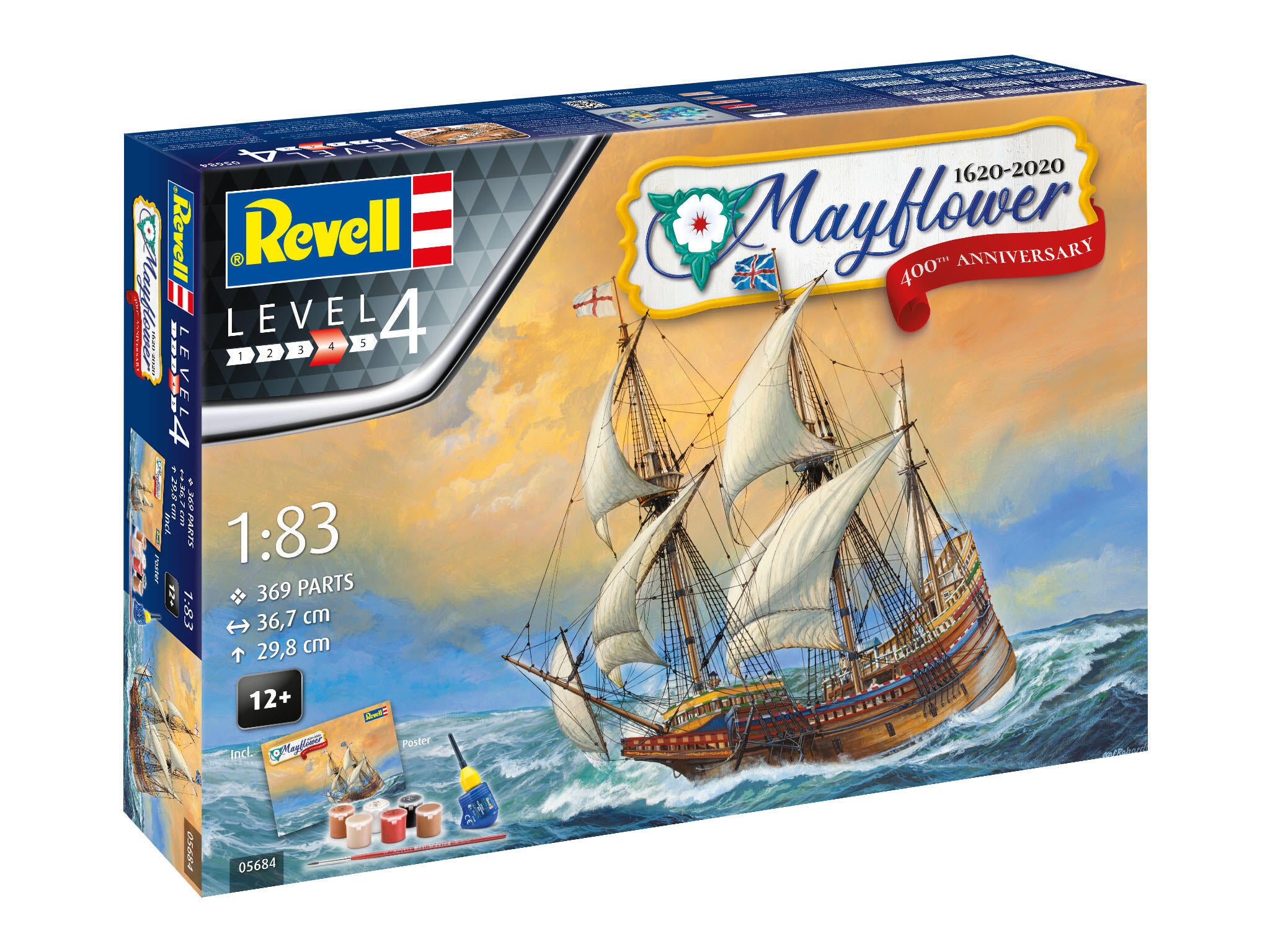 Revell Gift Set Mayflower 400Th Scara 1:83 Rev05684
