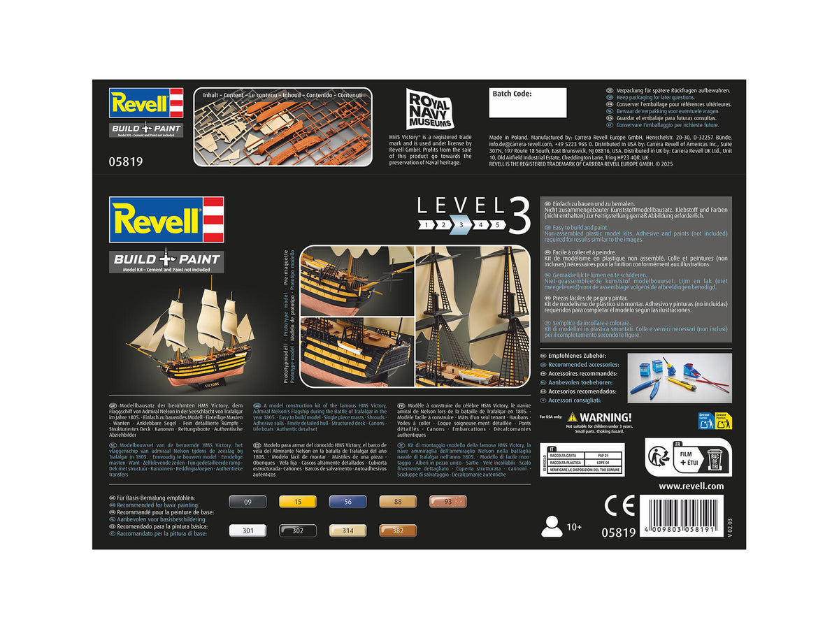 Revell Kit Hms Victory Scara 1:450 Rev05819