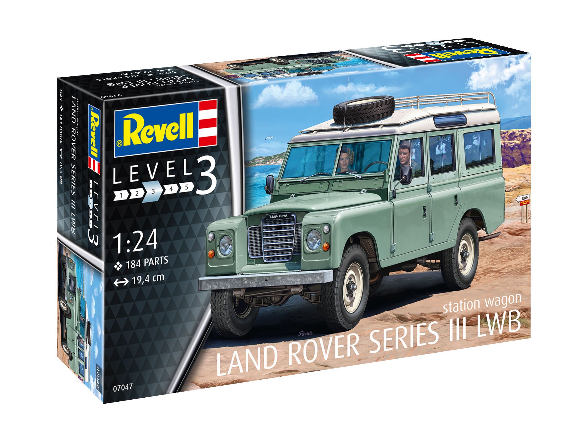 Automodel de construit Revell Land Rover Series III 184 piese 07047