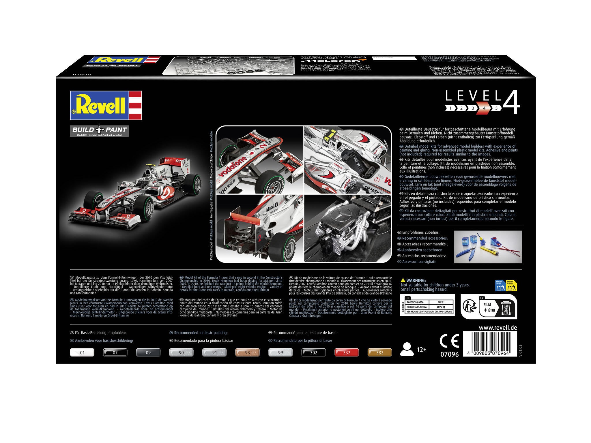 Revell Model Kit Vodafone Mc Laren Mercedes Hamilton Rev07096