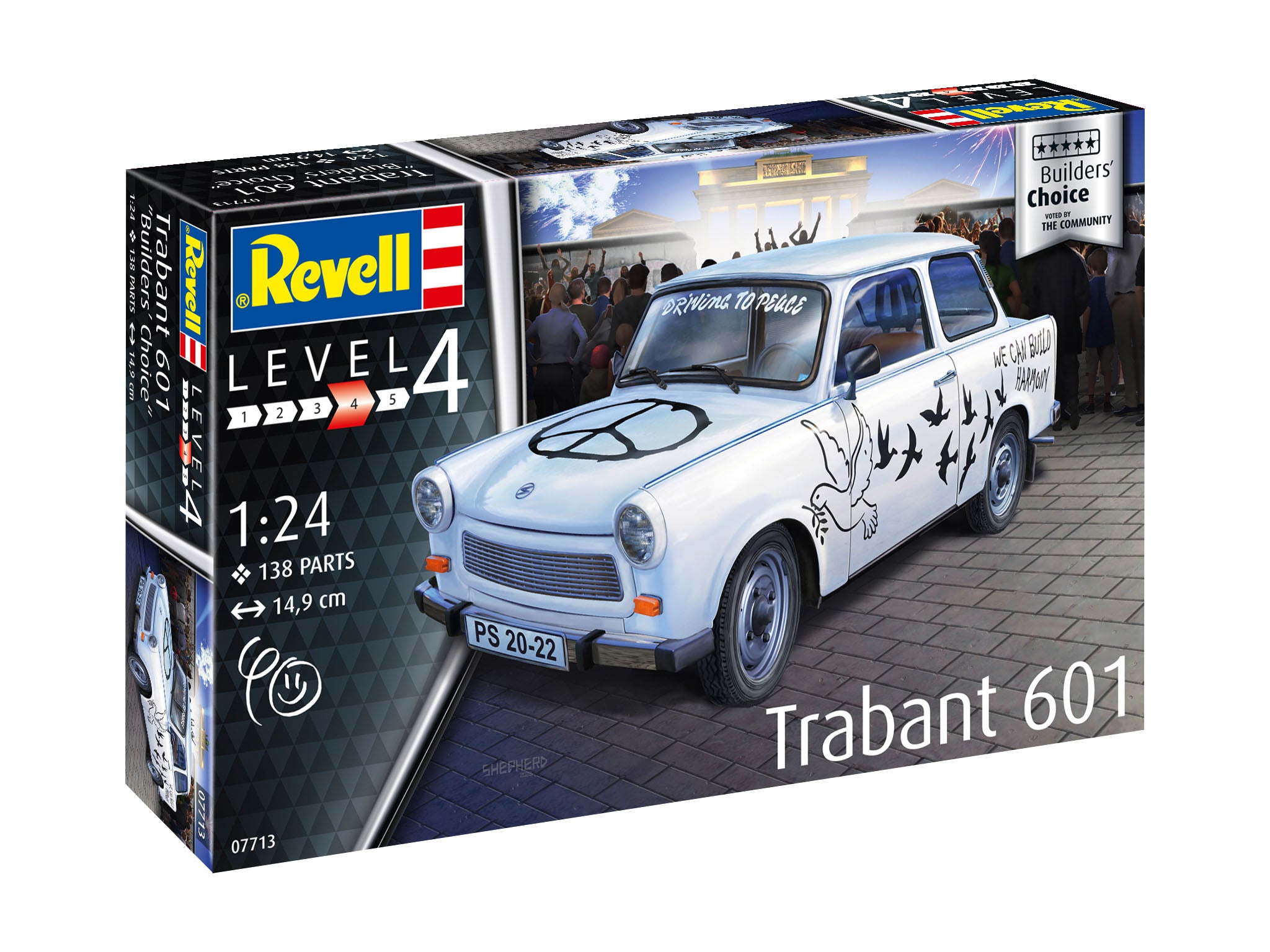 Automodel de construit Revell Trabant 601S 138 piese 07713
