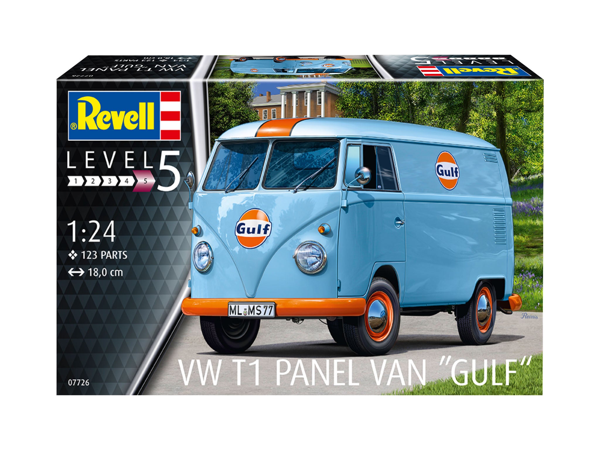 Masinuta Revell, VW T1 Panel Van, Decor Gulf, scara 1/24  07726