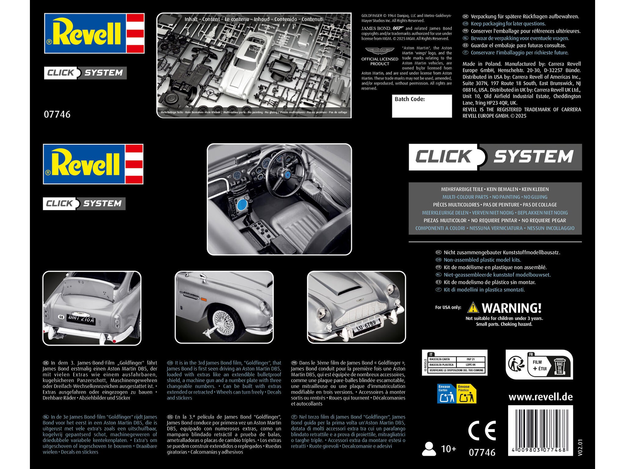 Revell Macheta James Bond Aston Martin Rev07746