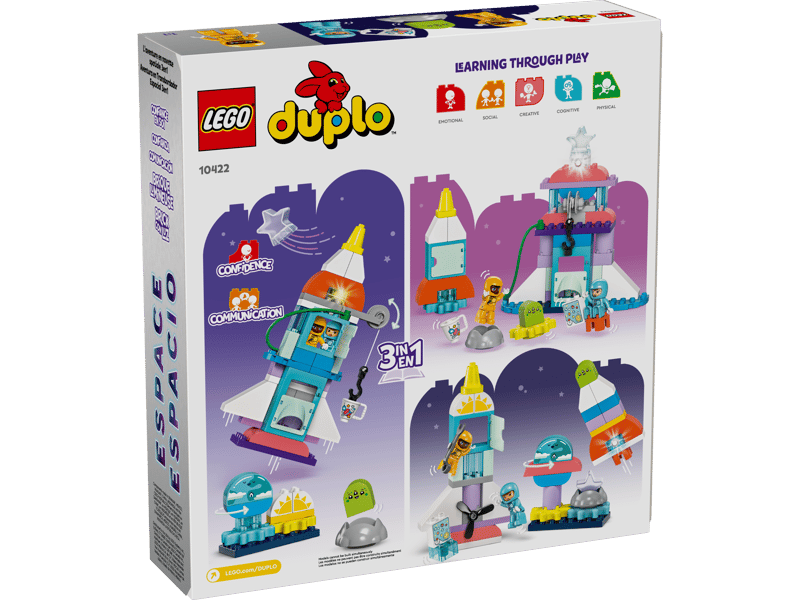 LEGO® DUPLO® - Aventura cu naveta spatiala 3 IN 1 10422, 58 piese